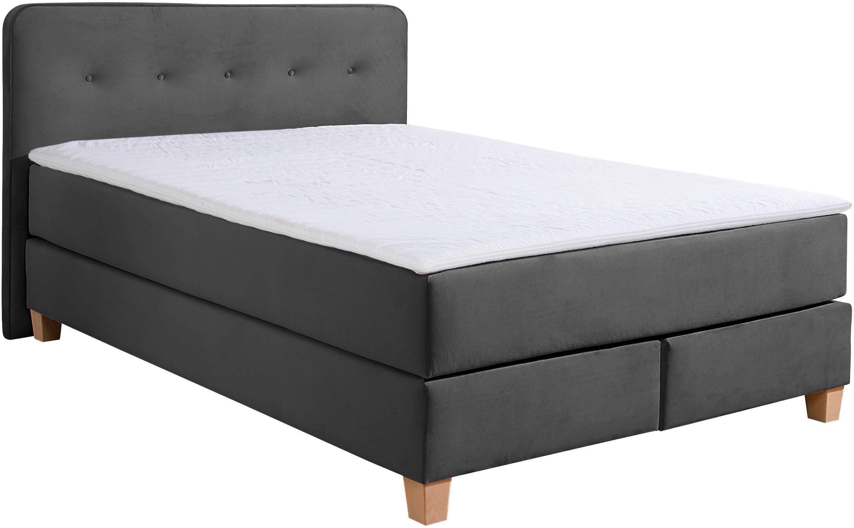 Home affaire Boxspring Fargo in extra lang 220 cm, met topmatras, 3 uitvoeringen, 4, breedten