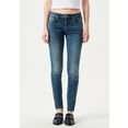 ltb skinny fit jeans nicole x met extra strakke pijpen en normale taillehoogte in 5-pocketsstijl blauw