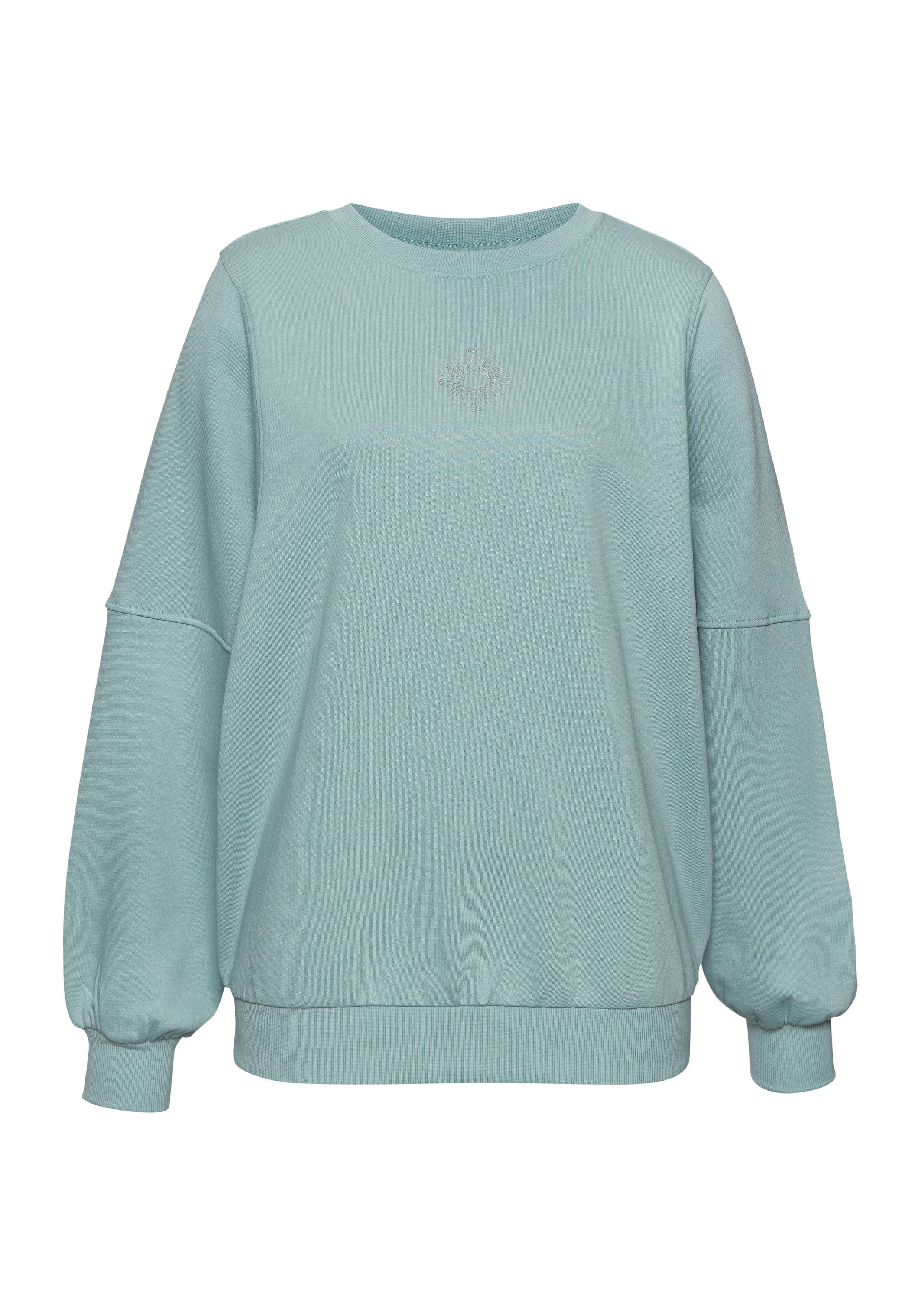 Buffalo Sweatshirt Loungetop met grote rugprint - met glanseffect, loungewear