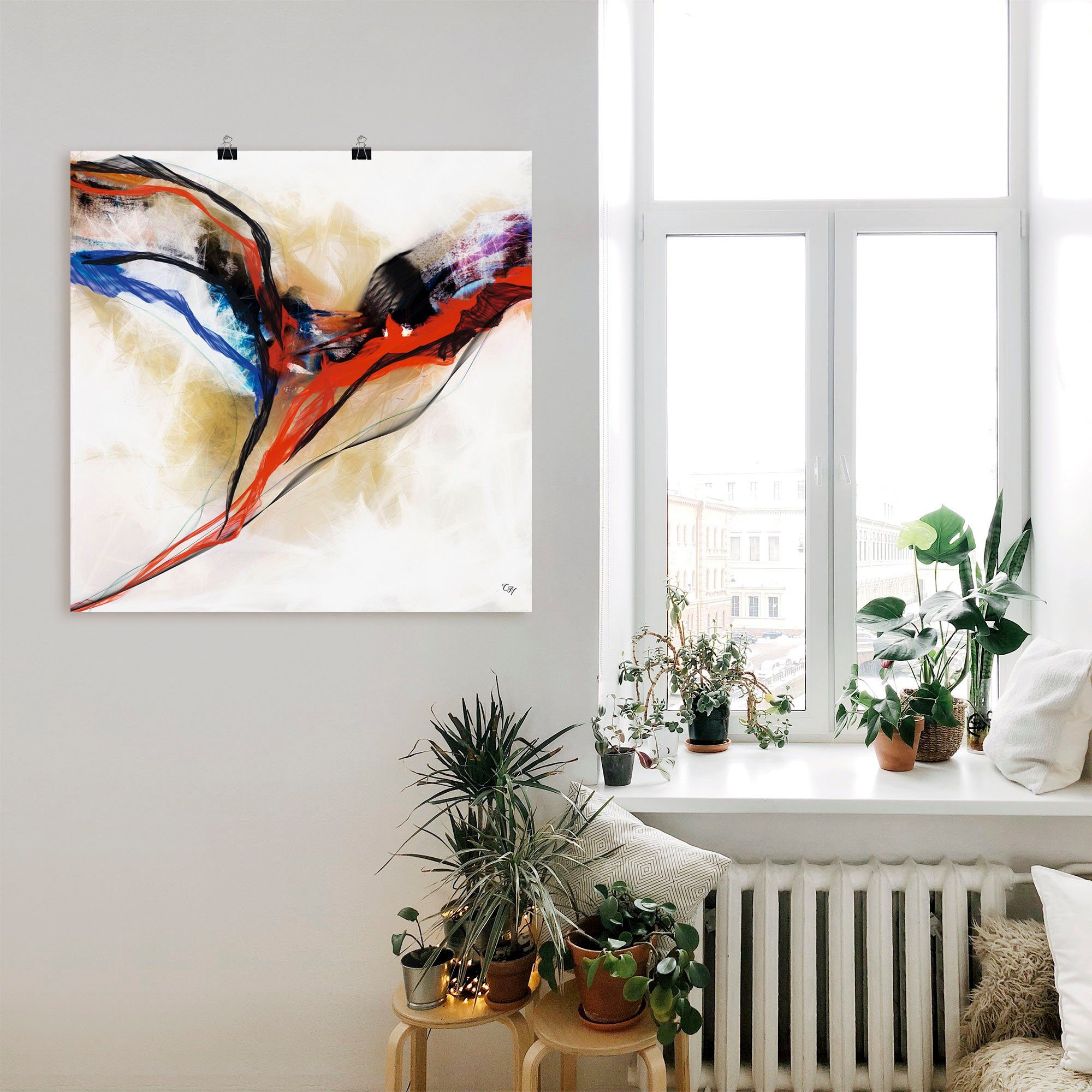 Artland Artprint Engel - abstract I als artprint van aluminium, artprint voor buiten, poster in diverse formaten