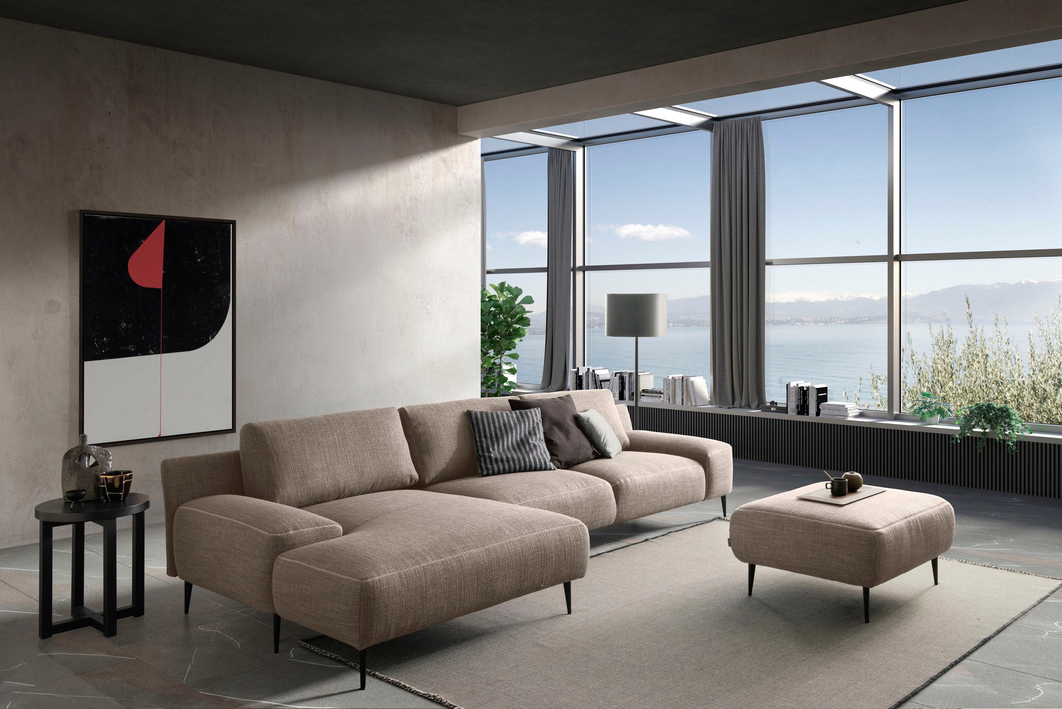 designwerk Hoekbank Forma, tijdloze designbank met actuele poot, L-vorm