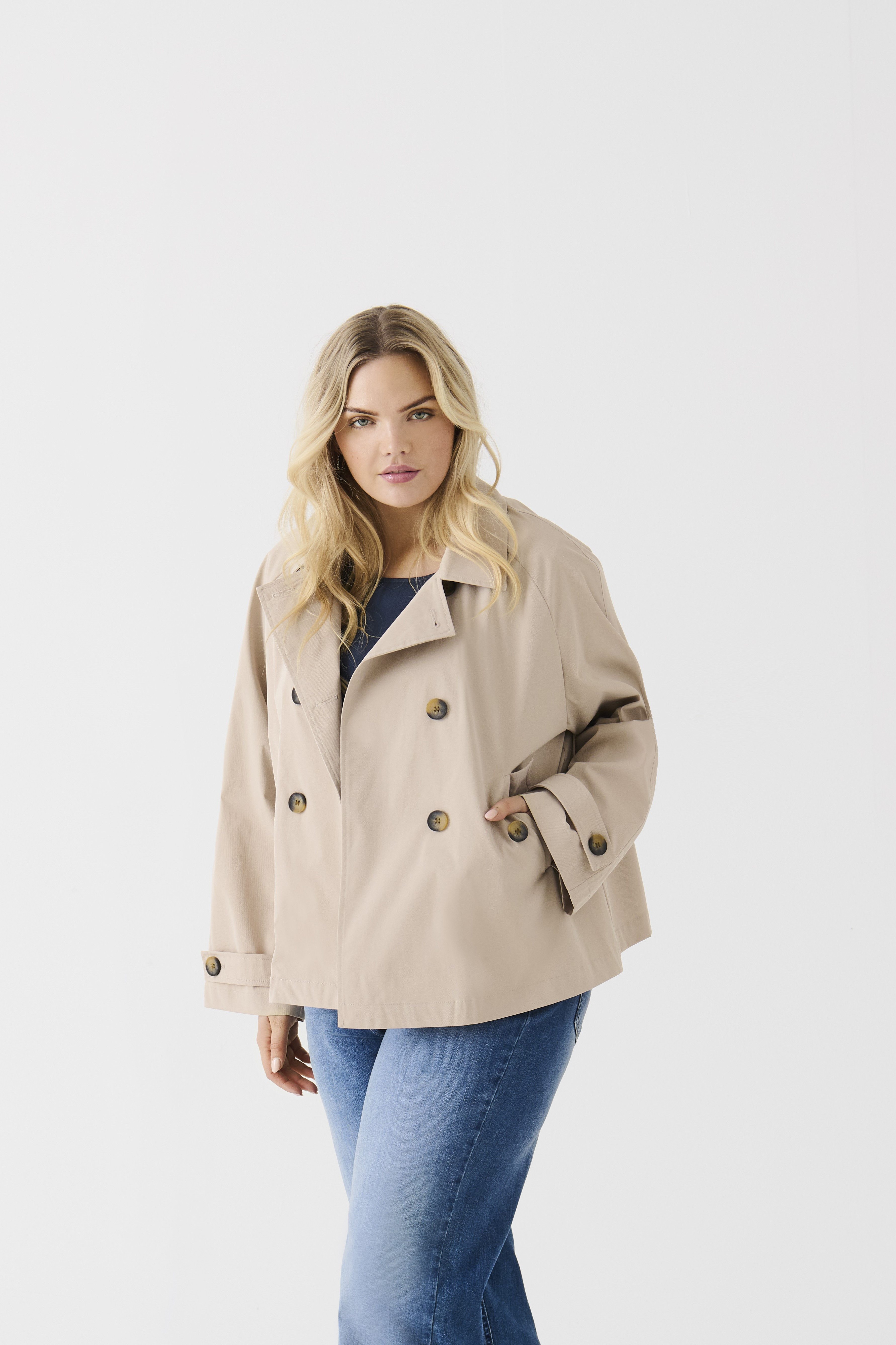 ONLY CARMAKOMA Kort jack CARAPRIL LIFE SHORT TRENCHCOAT OTW NOOS