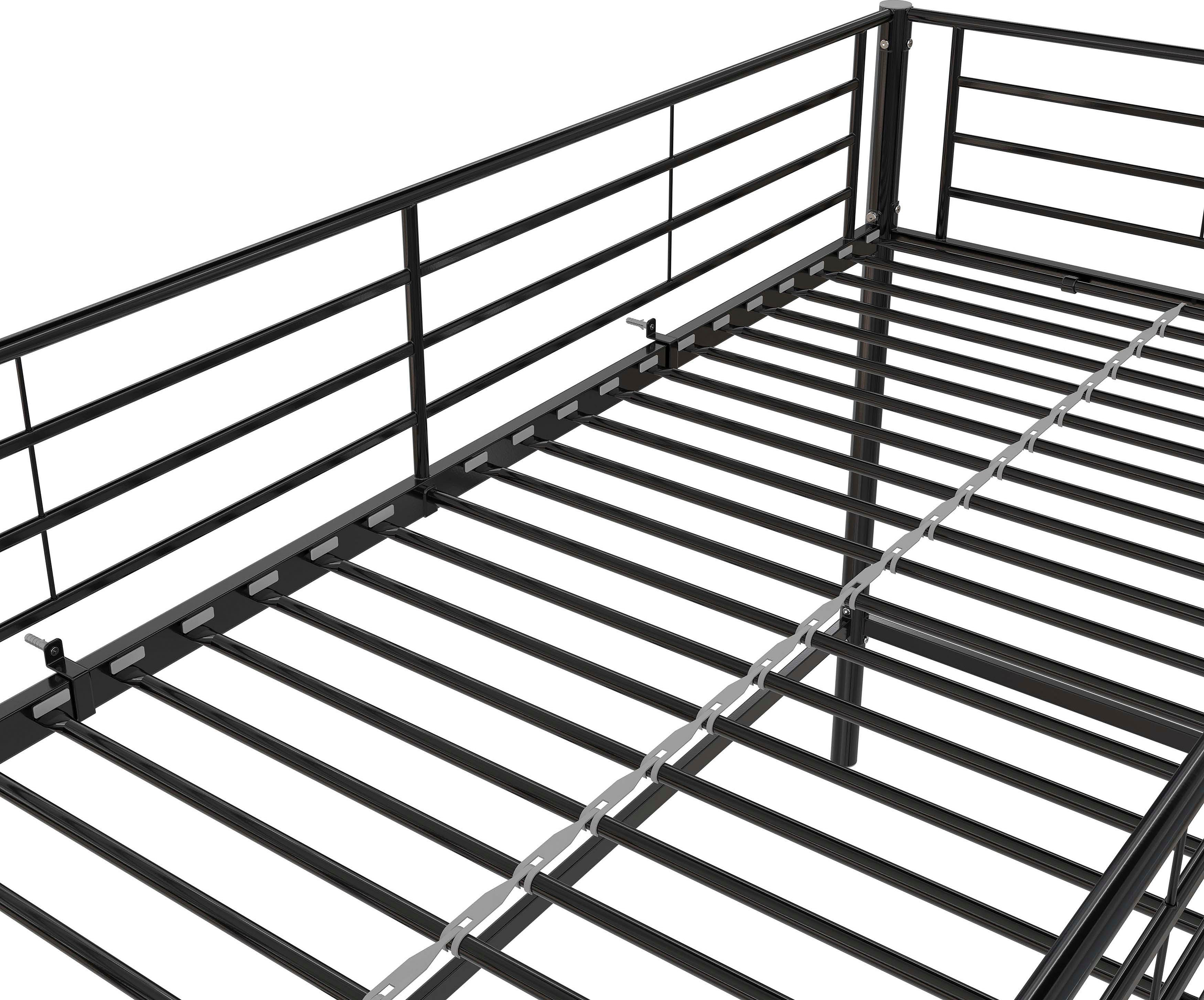 Lüttenhütt Hoogslaper Nils met lattenbodem en ladder, matrasmaat 90x200 cm, hoogte 129 cm