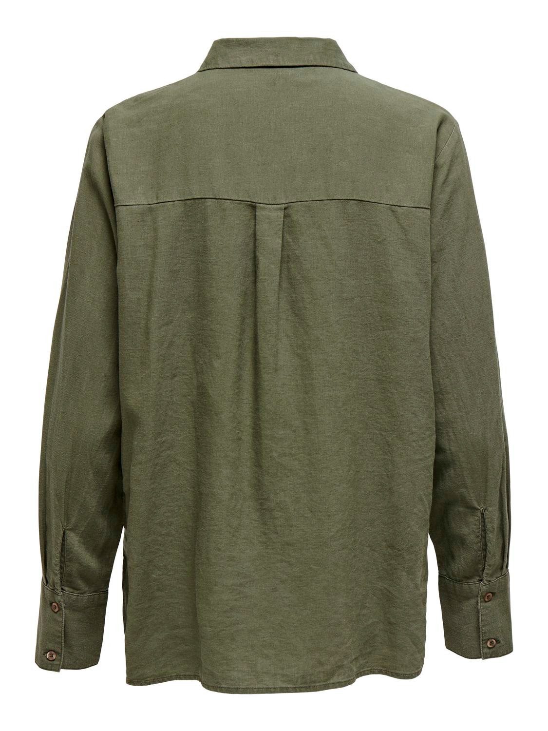 JDY Overhemdblouse JDYSAY L/S LINEN LOOSE SHIRT WVN NOOS