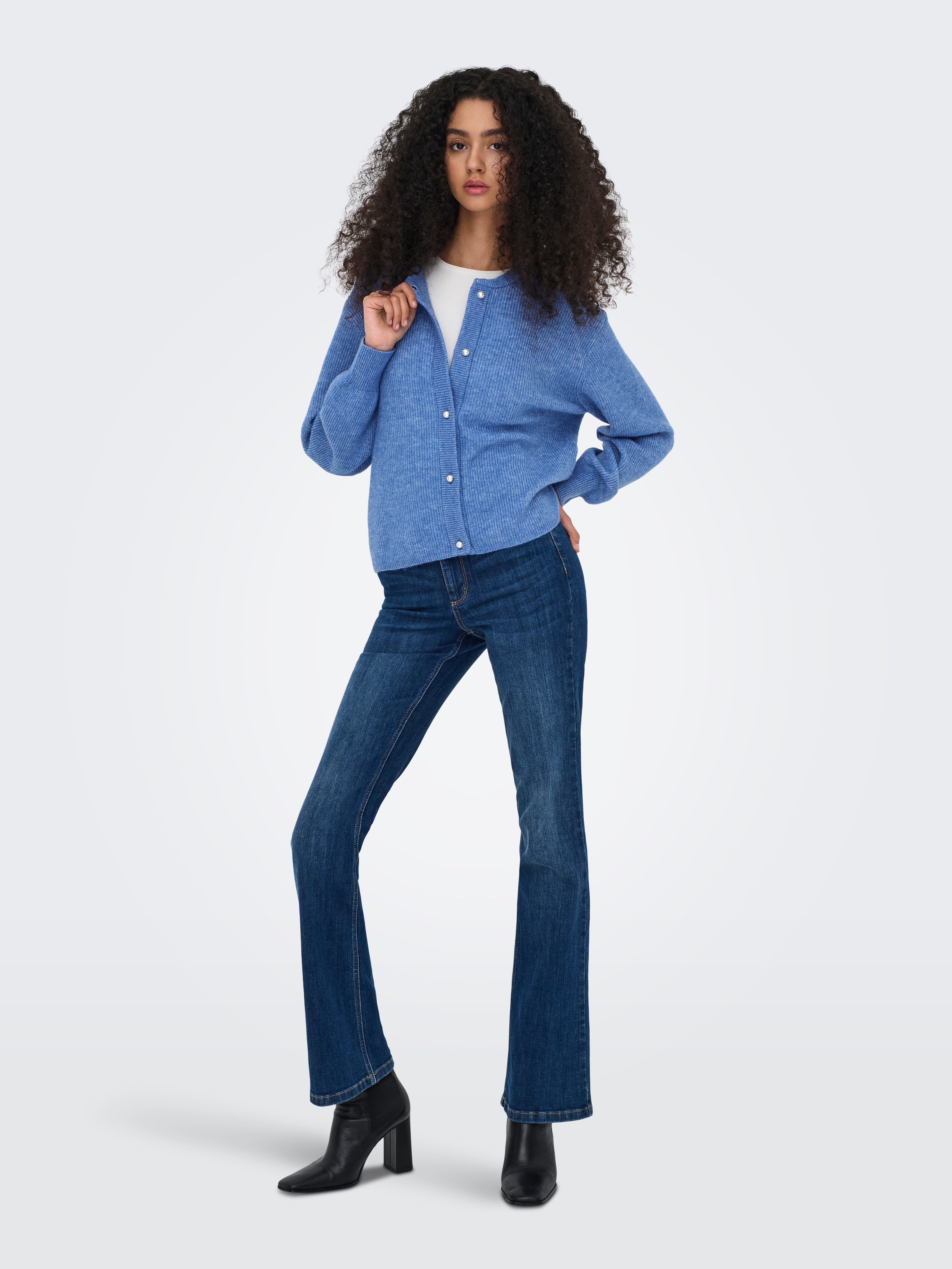 JDY Vest JDYLUMI LIFE L/S BUTTON CARDIGA KNT NOOS