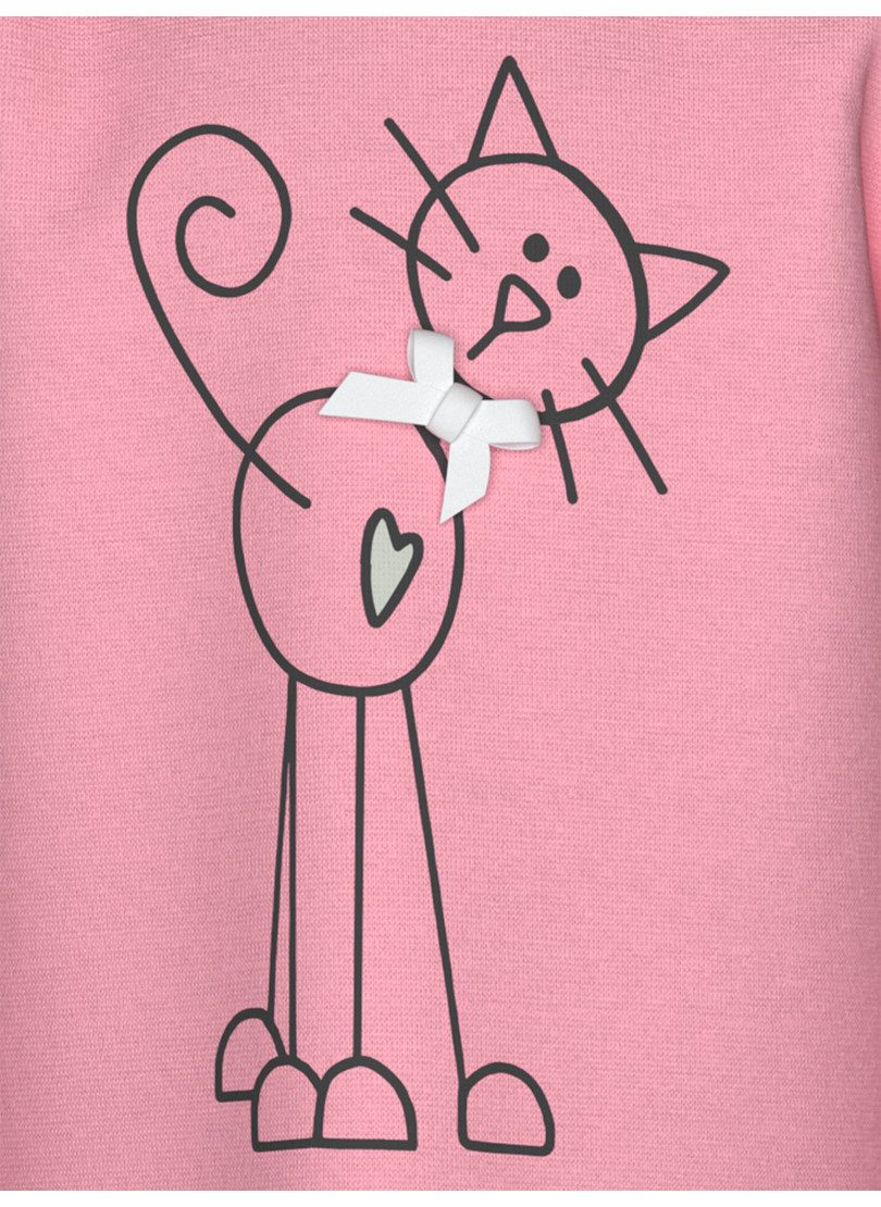 Trigema Longsleeve TRIGEMA Lange mouw shirt met lief Katten-printmotief (1-delig)