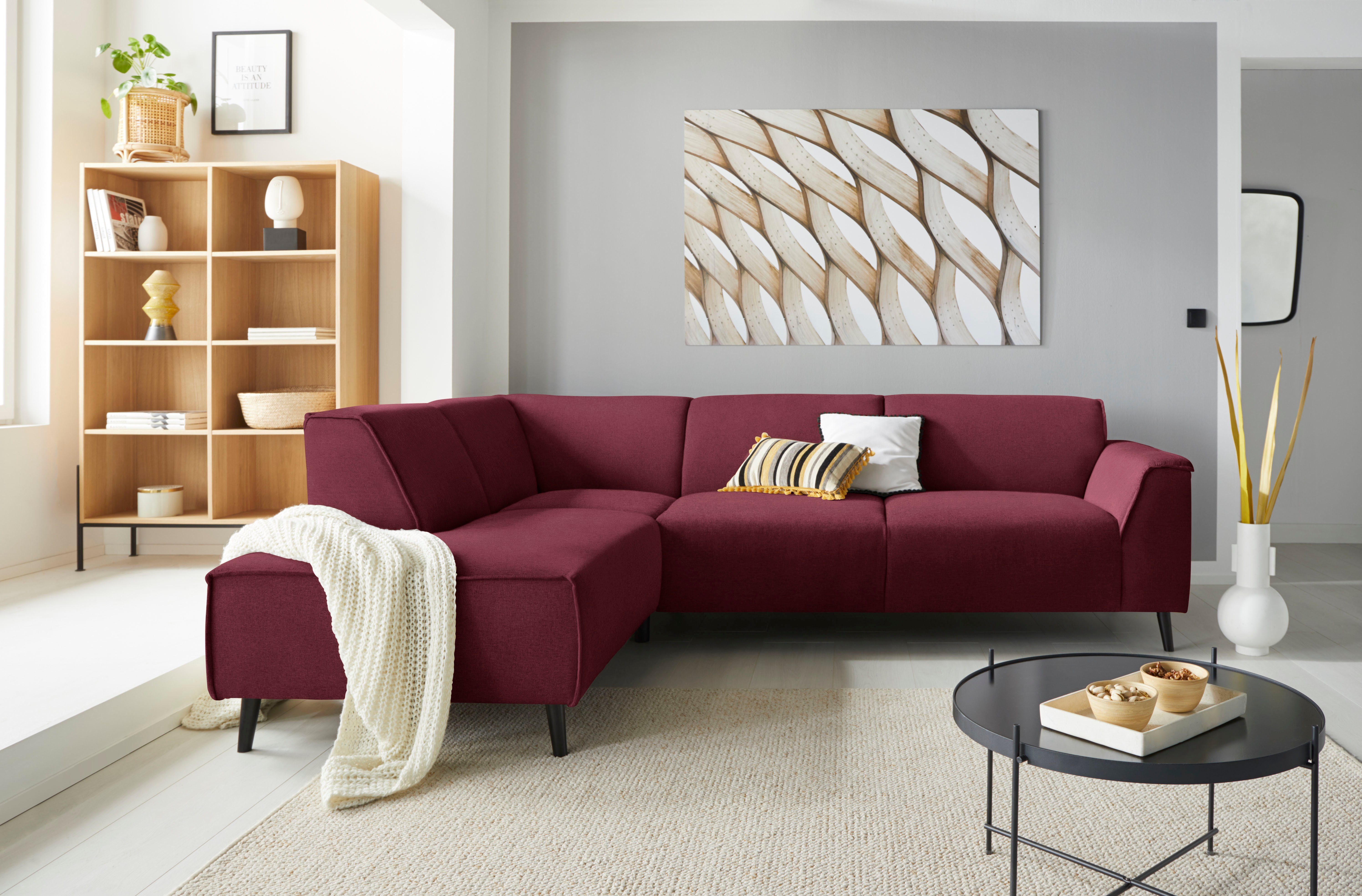 DOMO collection Hoekbank Amora, comfortabel en tijdloos, L-vorm