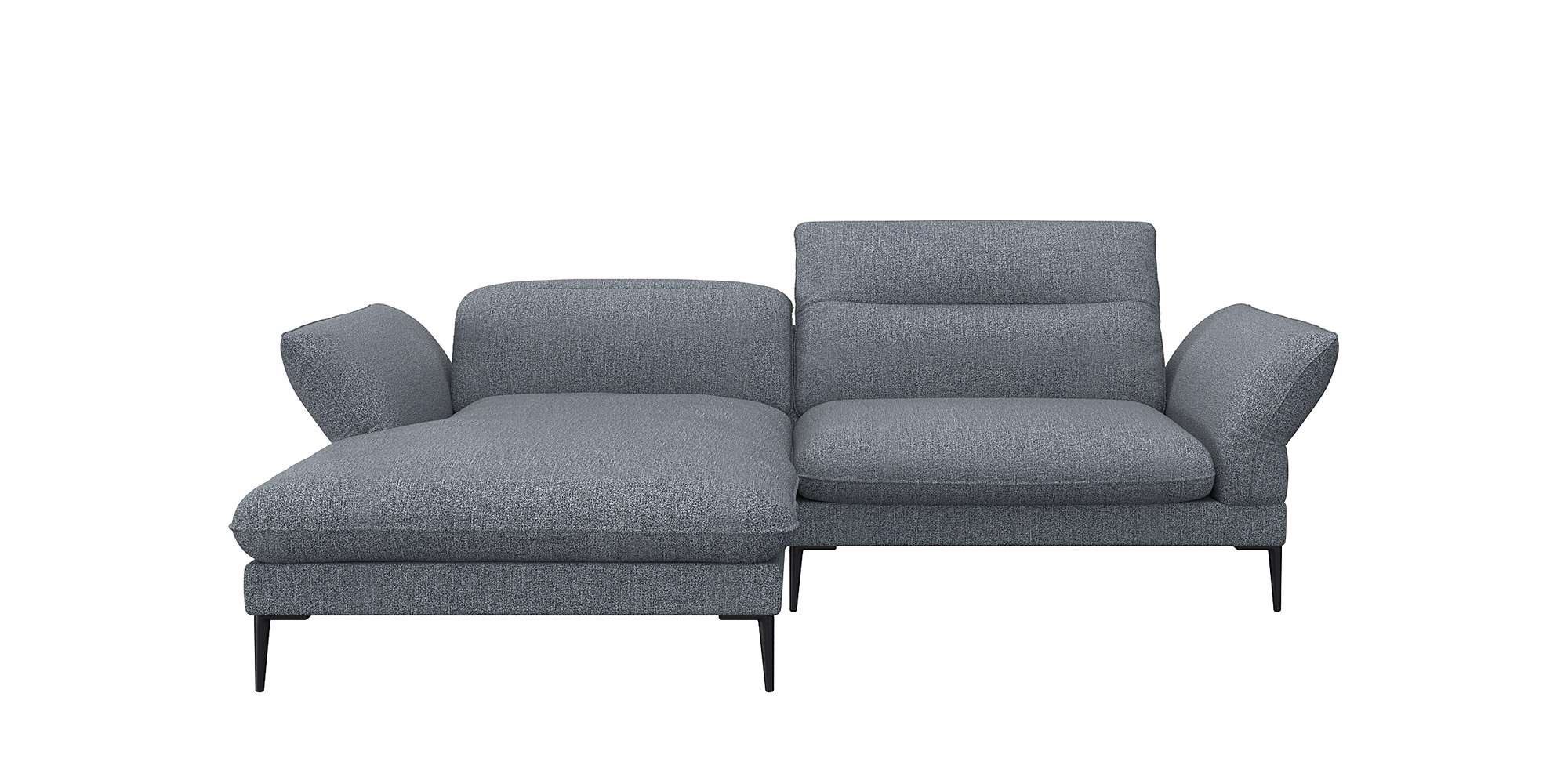 FLEXLUX Hoekbank Salino, functionele bank met recamiere, relaxbank, hoekbank Bank met arm- en hoofdeinde verstellingen, koudschuim & staalgolven