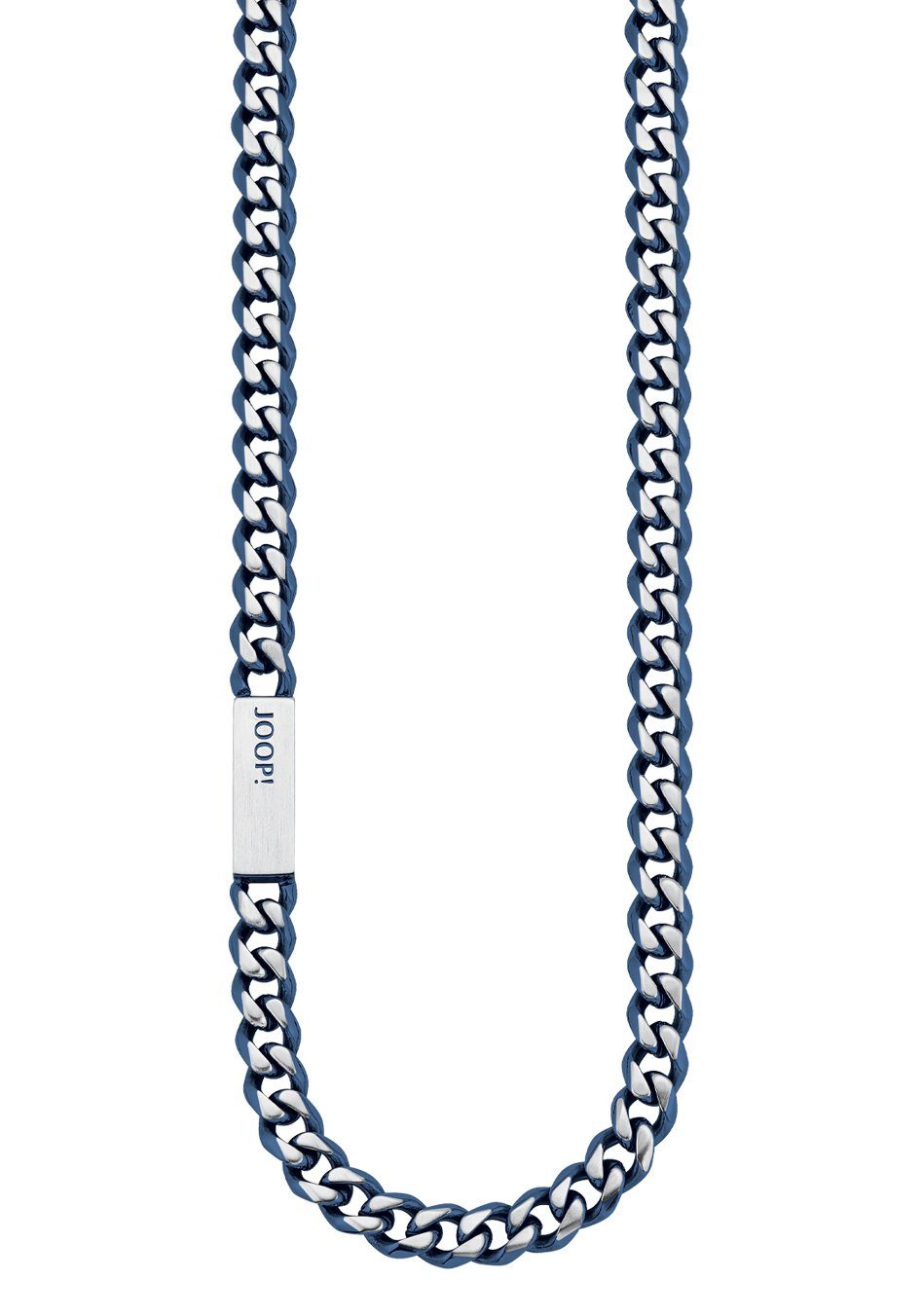 Joop! Edelstalen ketting 2028379 met zirkoon (synthetisch) heren kettingen & hangers blauw