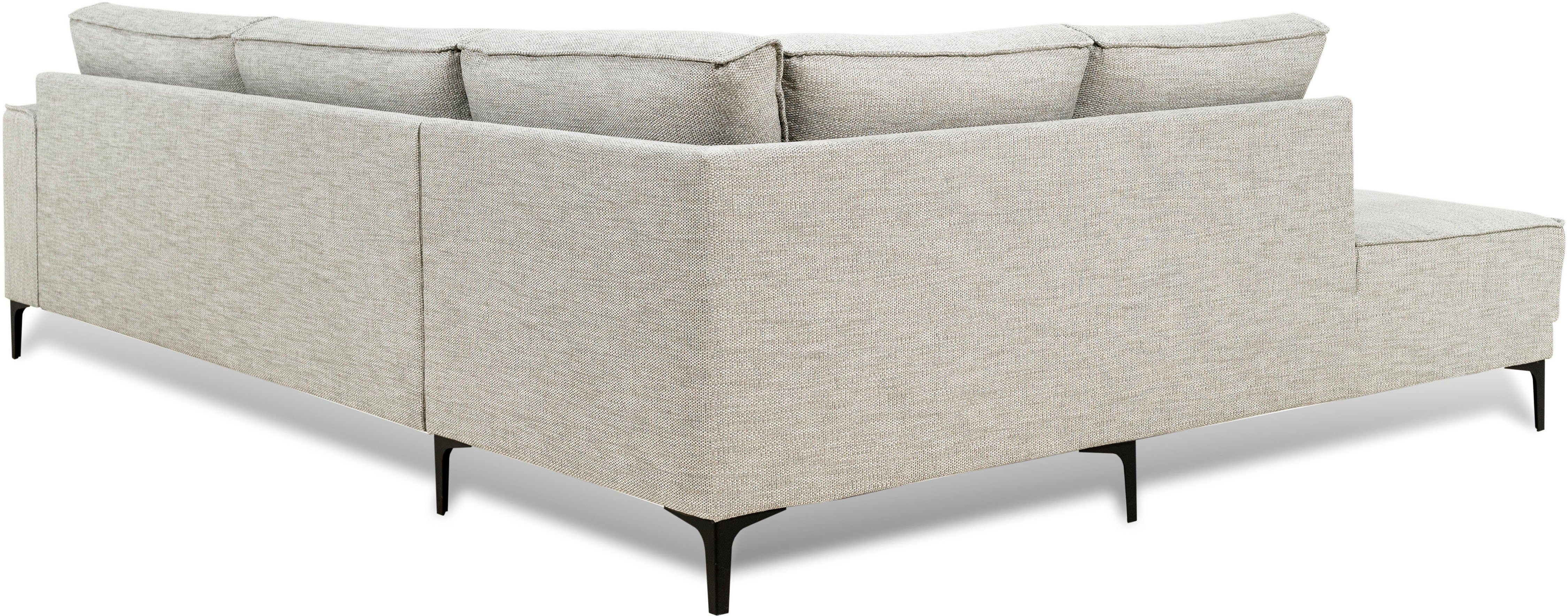 Places of Style Hoekbank Oland, structuur, platweefsel, luxe microvezel, bouclé