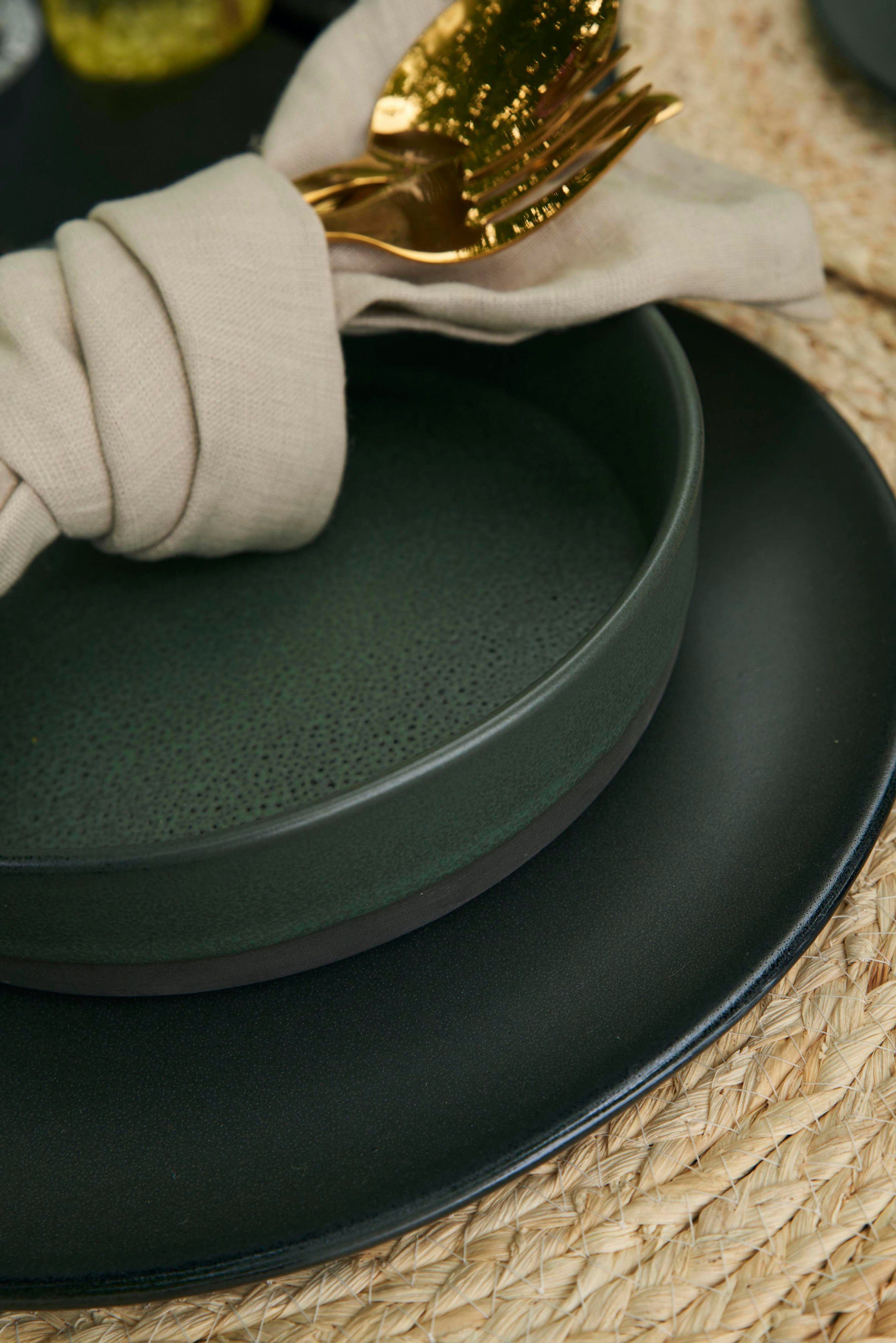 aida RAW Diep bord Raw Aardewerk, Ø 19 cm (set, 6 stuks)