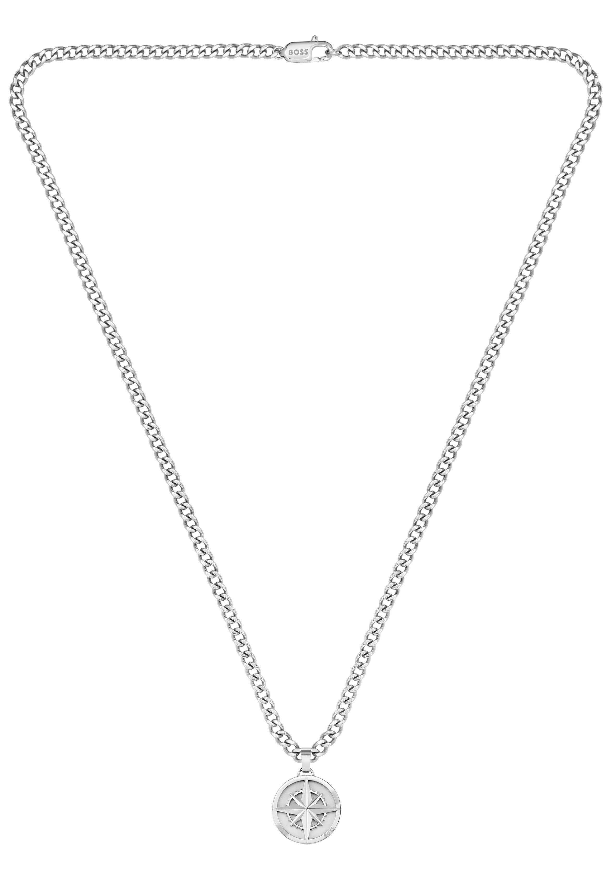 Boss Ketting met hanger Sieraden roestvrij staal halssieraad schakelketting NORTH voor hoodie, shirt, jeans, sneakers, ondergoed, hugo, boss orange!