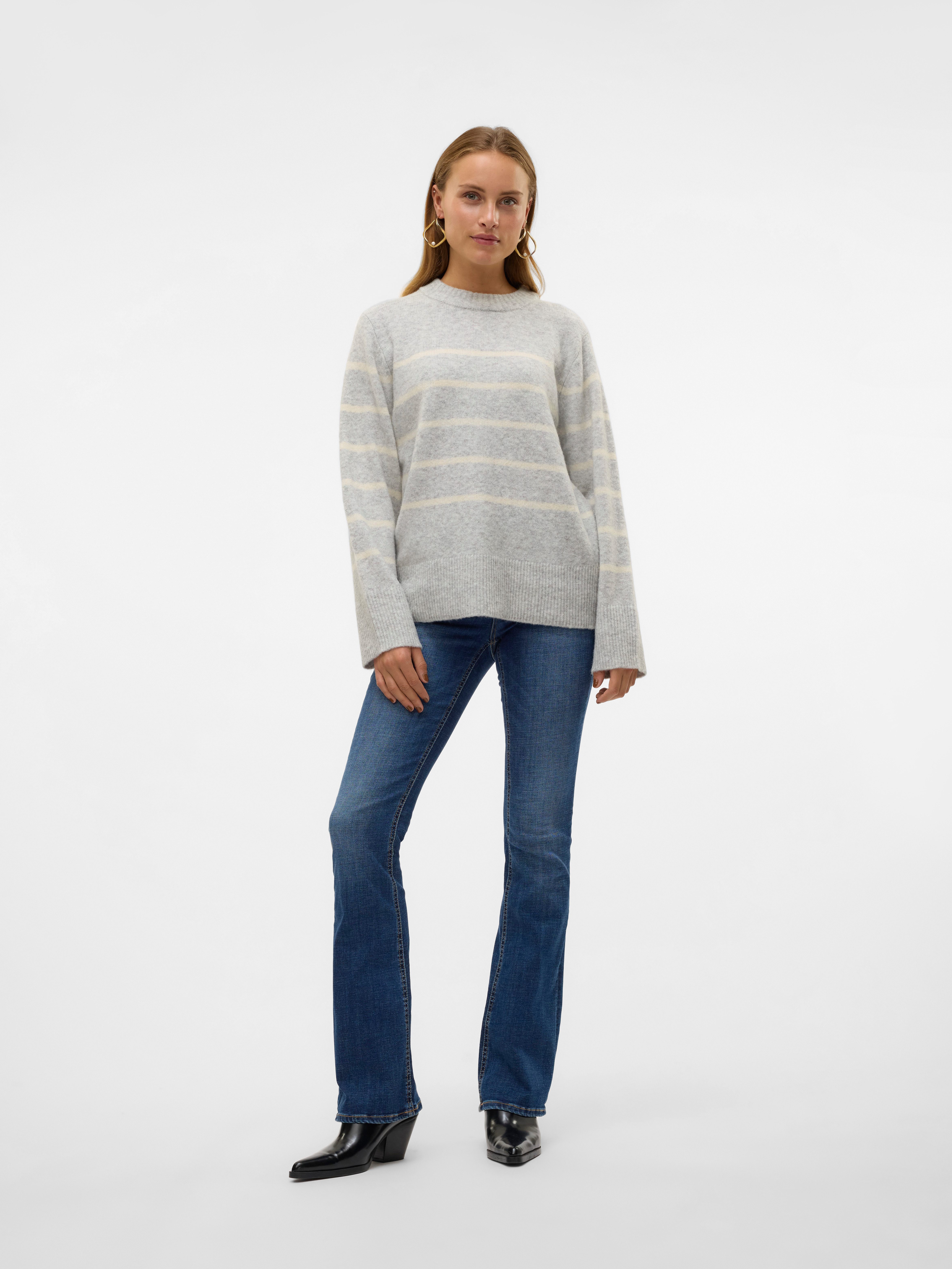 Vero Moda Gebreide trui VMFLAWLESS LS O-NECK PULLOVER GA NOOS