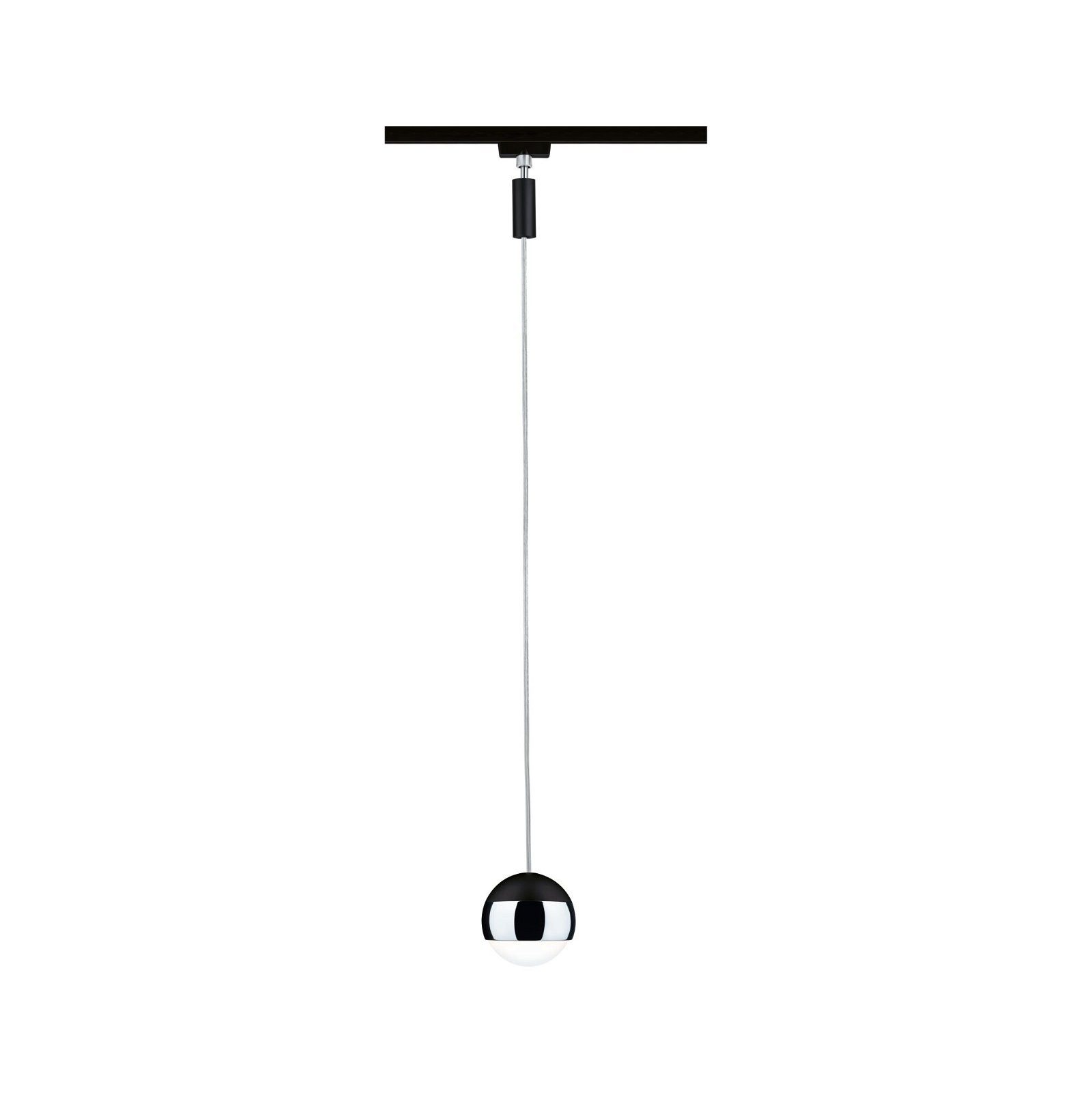 Paulmann Railsysteem-lampen URail Hanglamp Capsule II 440lm 6,3W 4000K 230V Chroom mat, Chroom (1-delig) plafondlampen zwart
