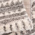 carpet city hoogpolig vloerkleed pulpy 542 bijzonder zacht, met franje, etno-look, ideaal voor woonkamer  slaapkamer grijs
