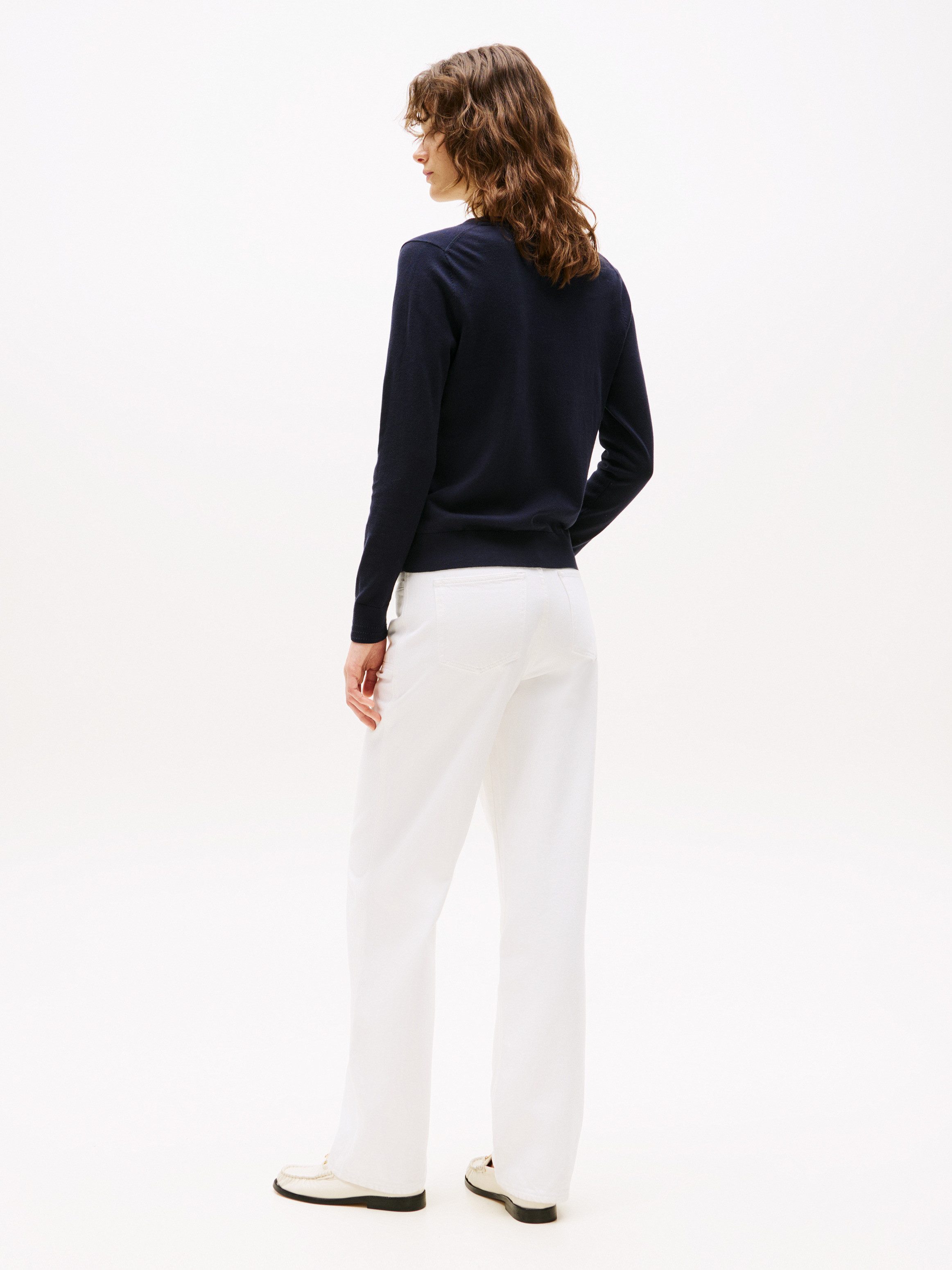 Tommy Hilfiger Trui met V-hals CO JERSEY STITCH V-NK SWEATER