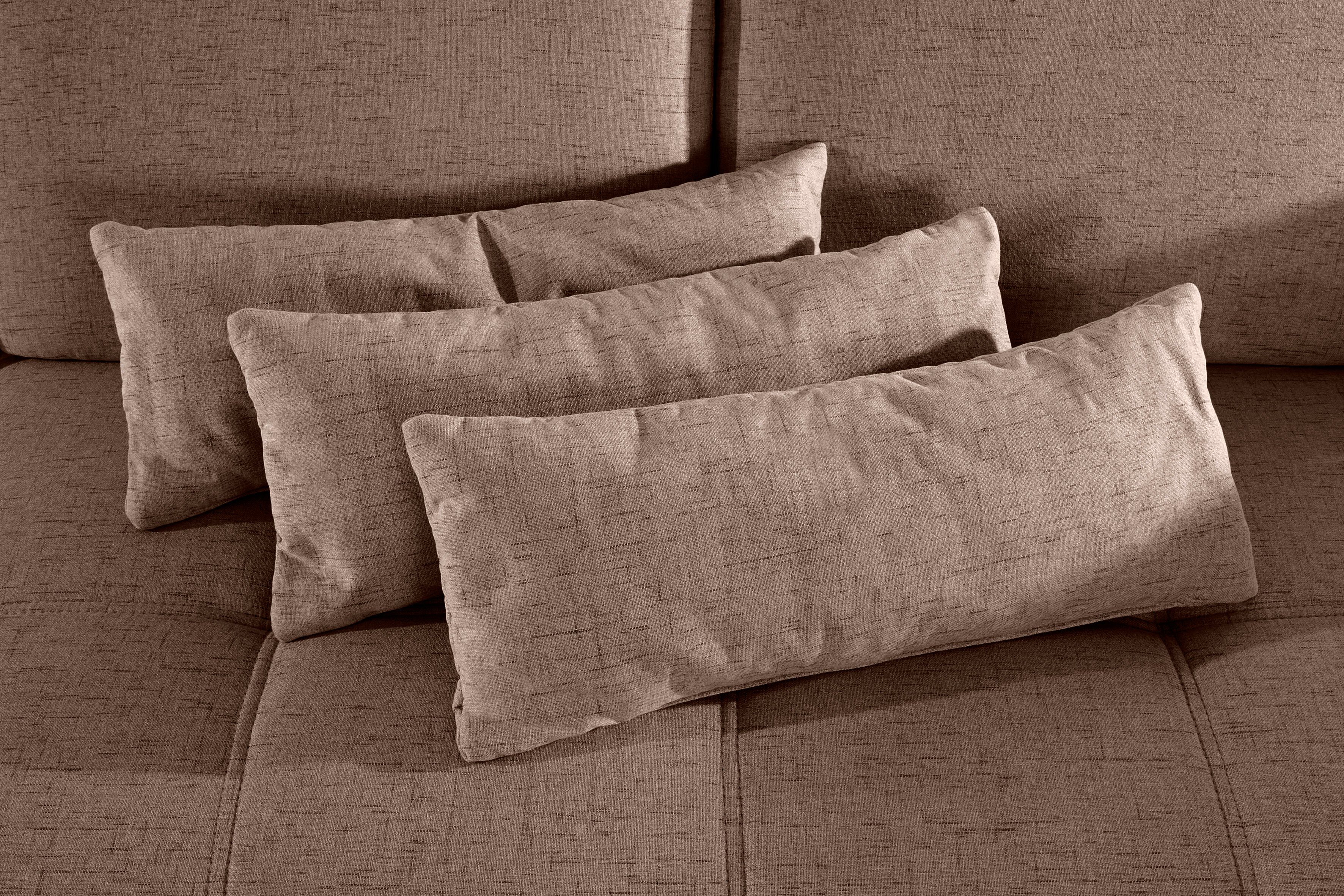 Places of Style Hoekbank Costello L-vorm, met zitdiepteverstelling, armleuningverstelling en