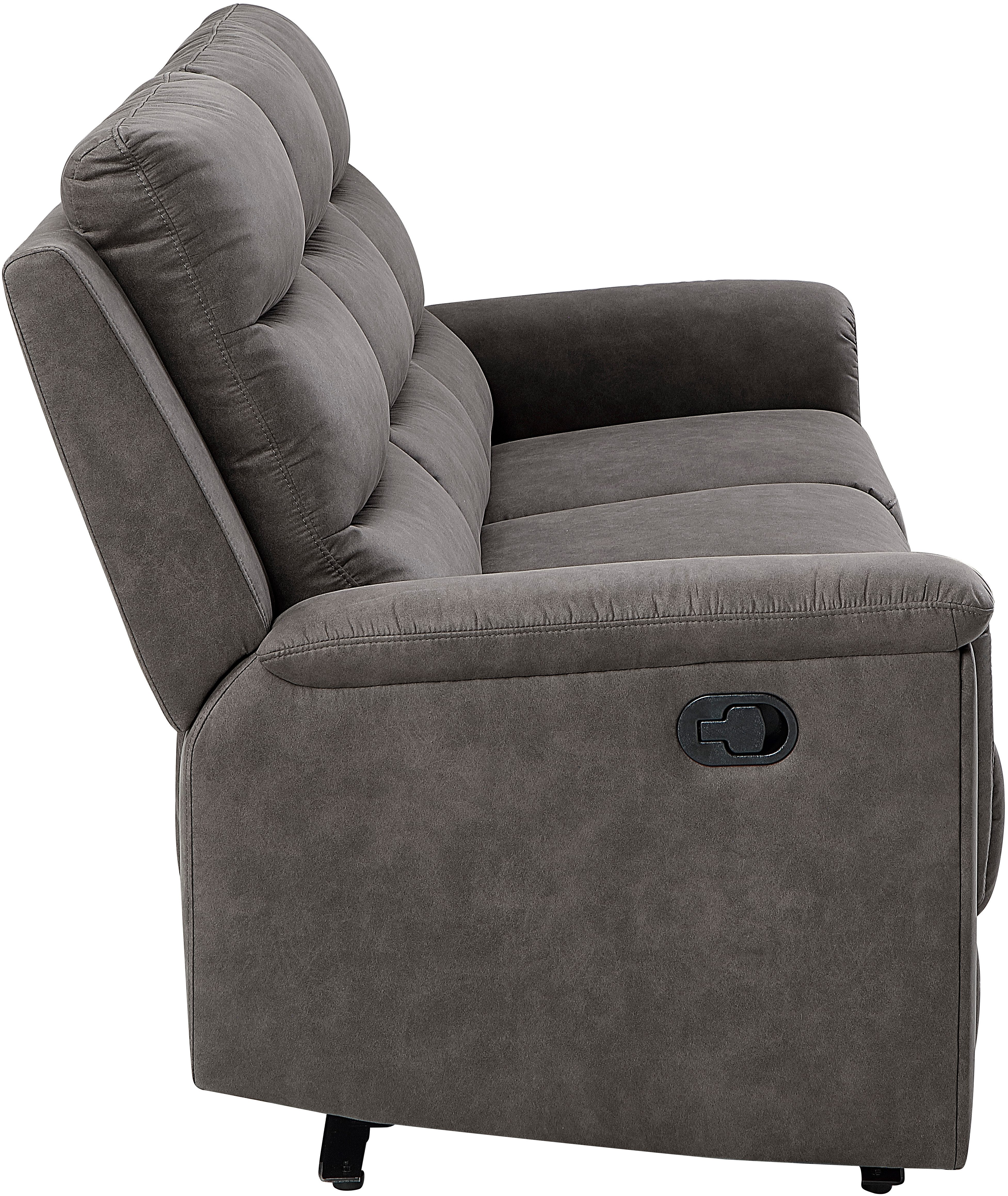 ATLANTIC home collection 3-zitsbank Cliff met 2 relaxfuncties Pocketvering en bekerhouders in opklapbare middenconsole