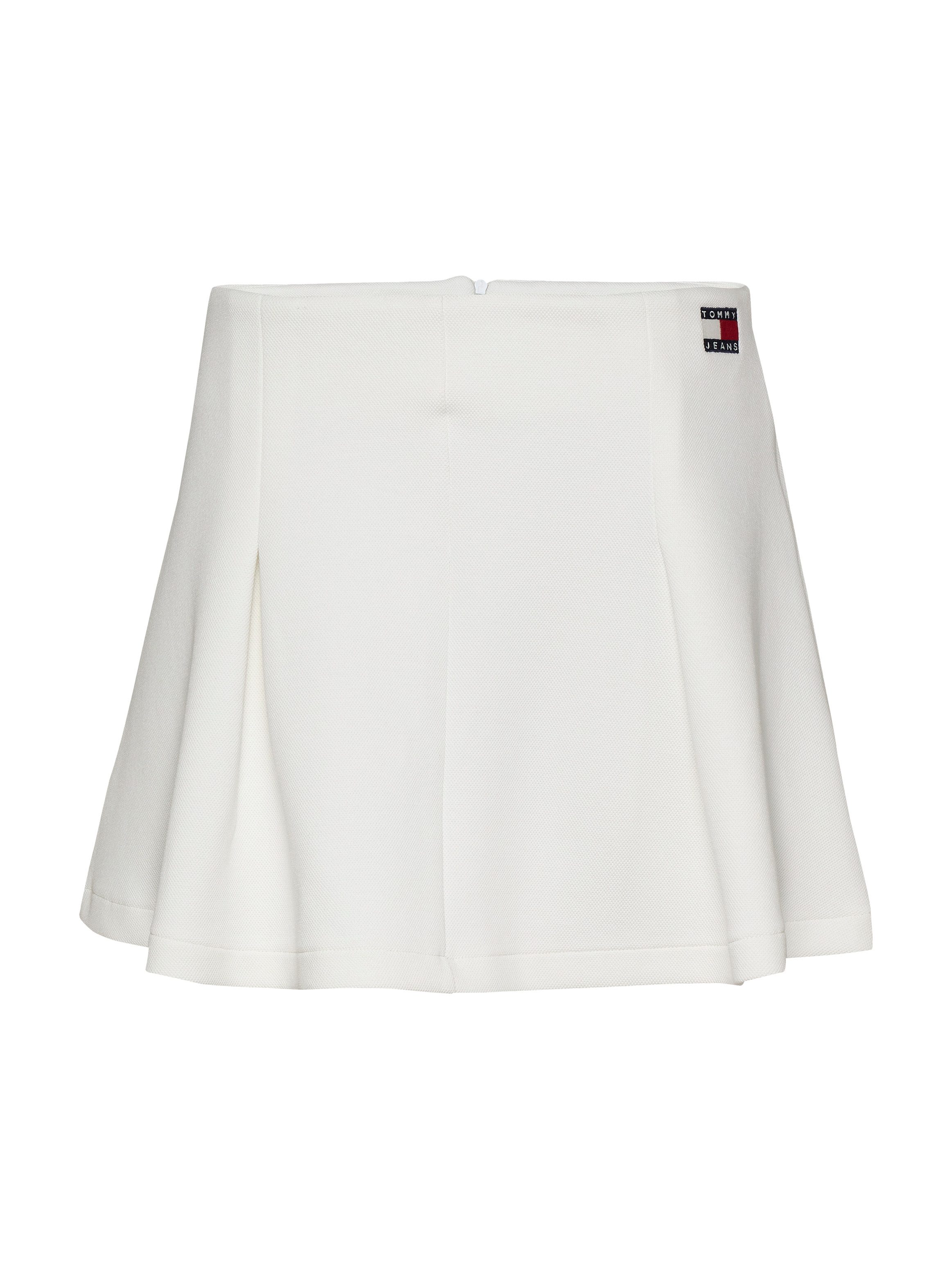 TOMMY JEANS Minirok TJW PIQUE BADGE F&F SKIRT EXT met logo-badge, pique-kwaliteit, fit & flare