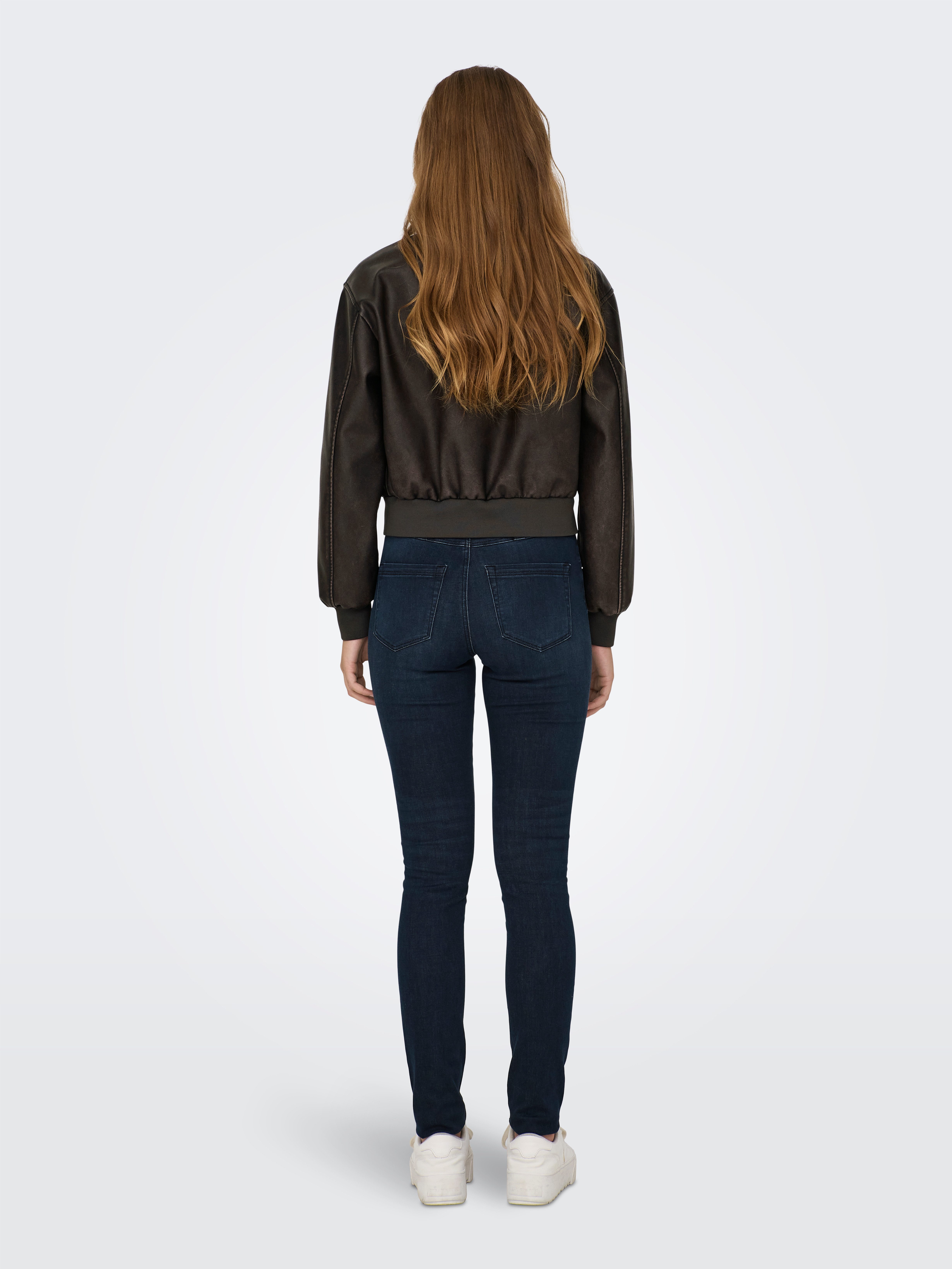 Only Imitatieleren jack ONLJANE FAUX LEATHER WASHED BOMBER OTW