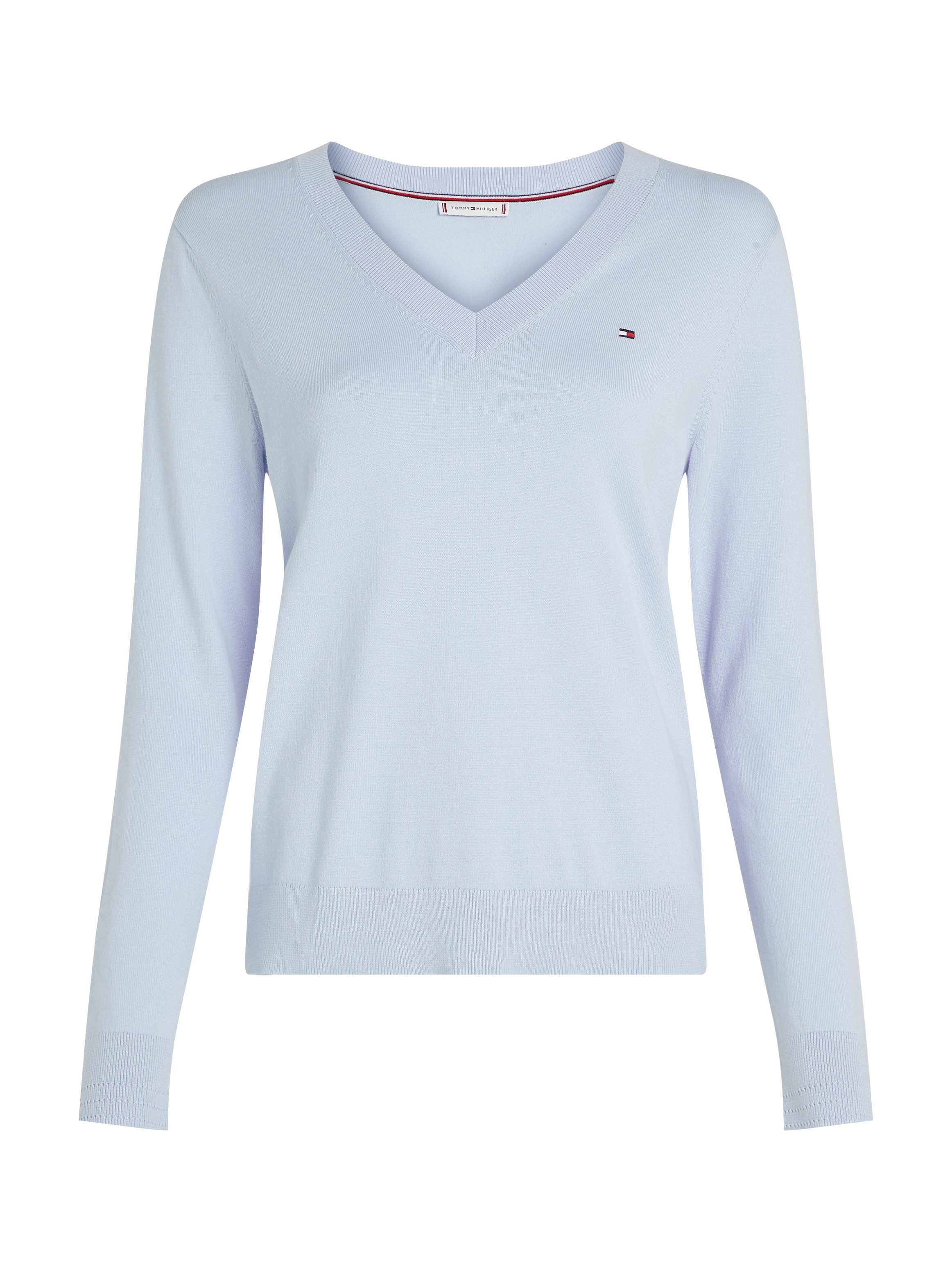 Tommy Hilfiger Trui met V-hals met logoborduursel