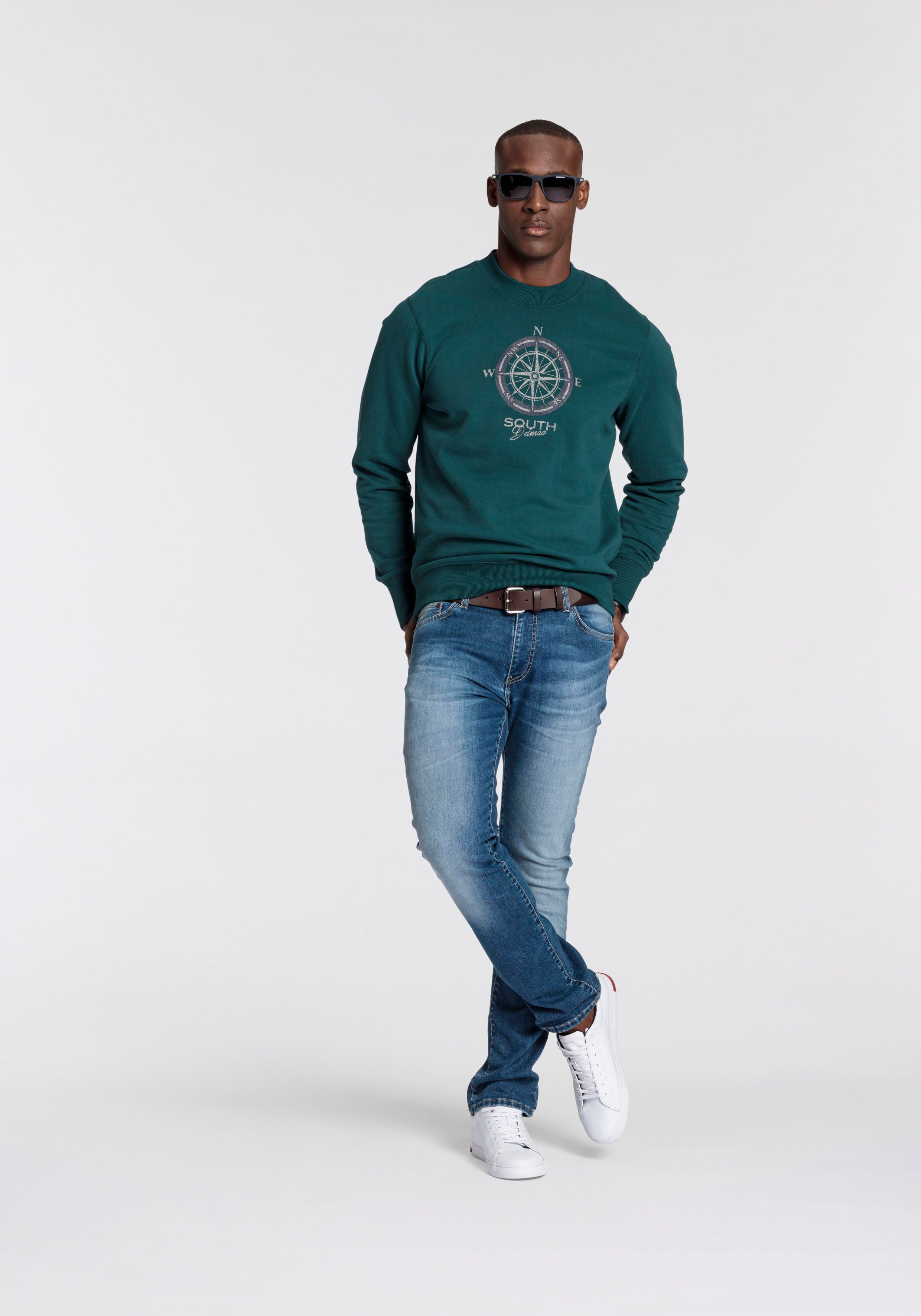 DELMAO Sweatshirt lange mouwen, casual pasvorm, met print, ronde hals