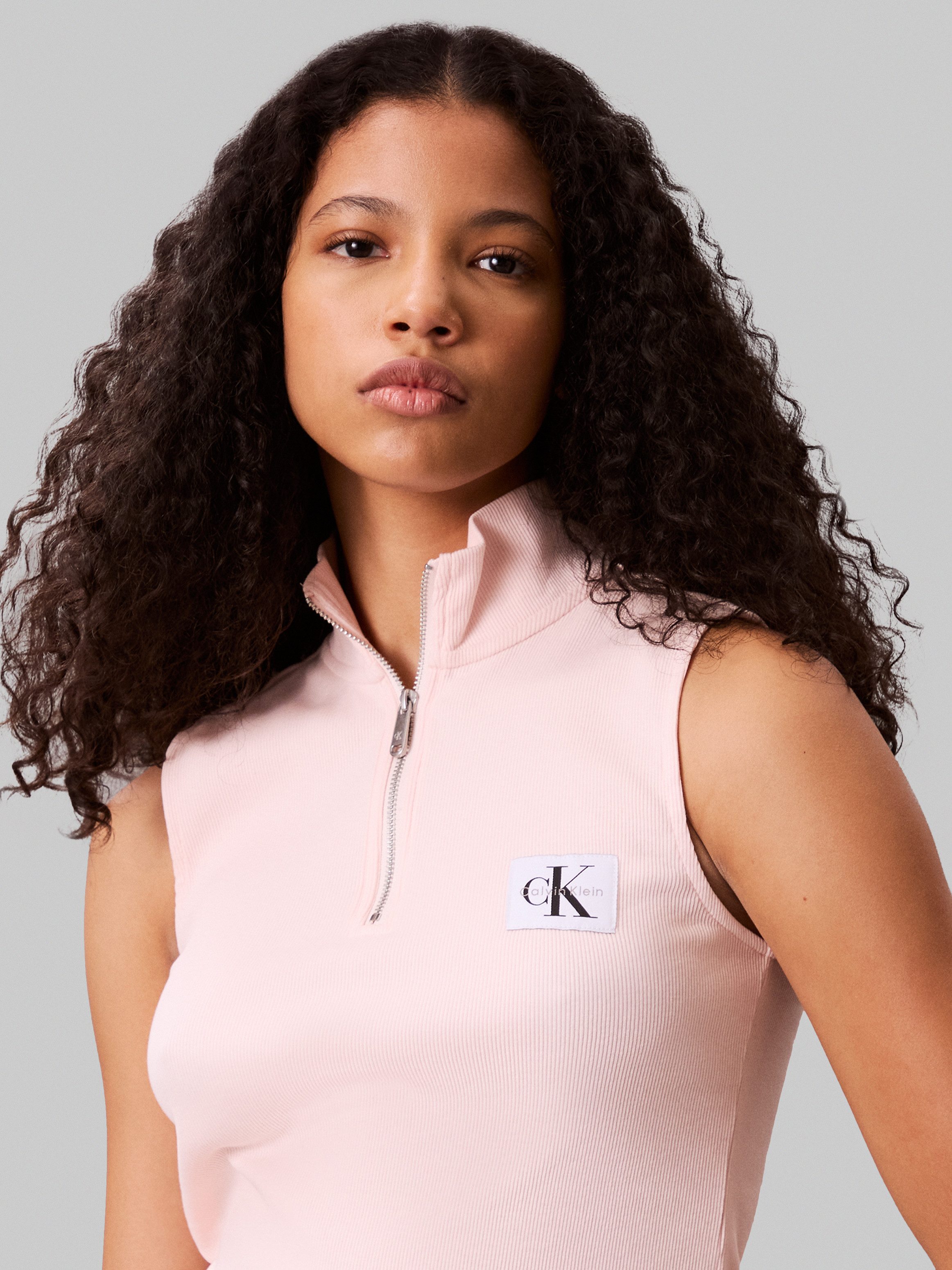 Calvin Klein Tanktop A- WOVEN LABEL SL QZ TOP