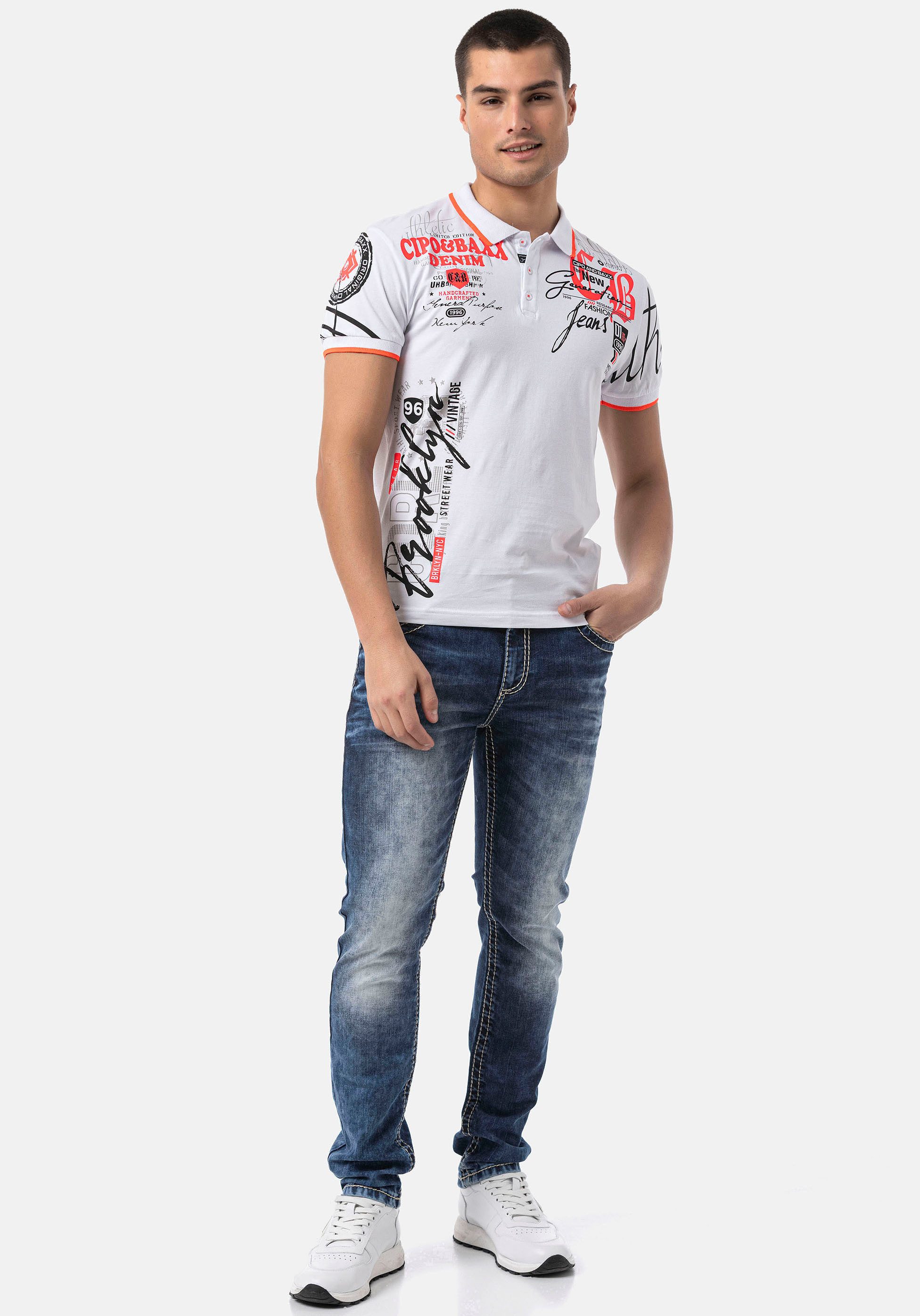 Cipo & Baxx Poloshirt met markante print