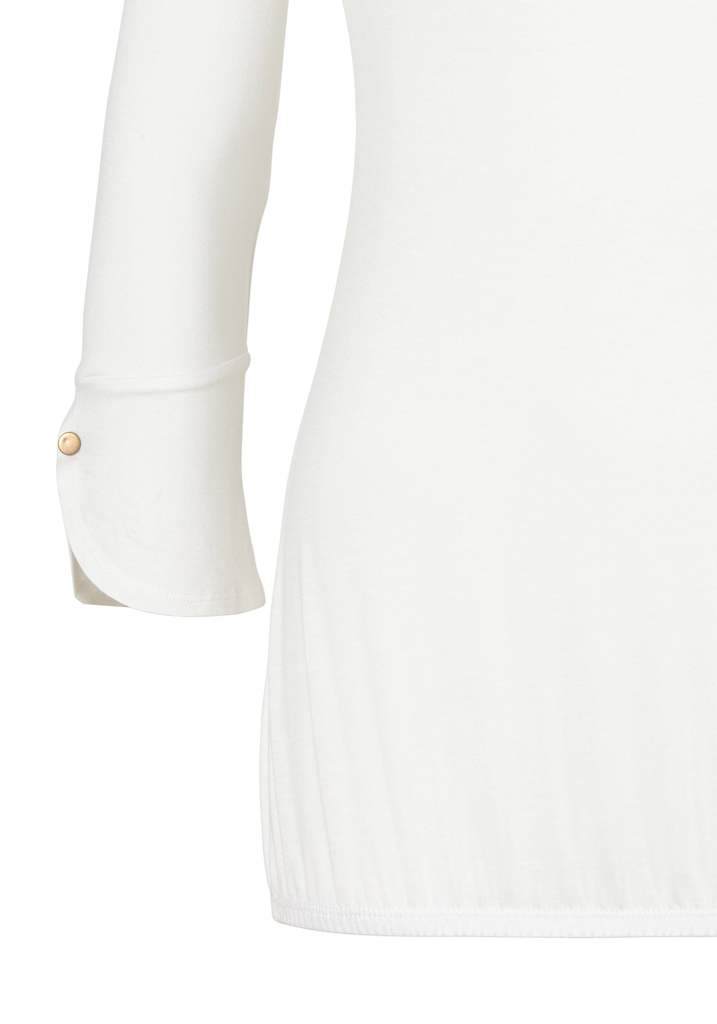 Vivance Shirt met 3/4-mouwen Met manchetten en goudkleurige knopen (Set van 2)