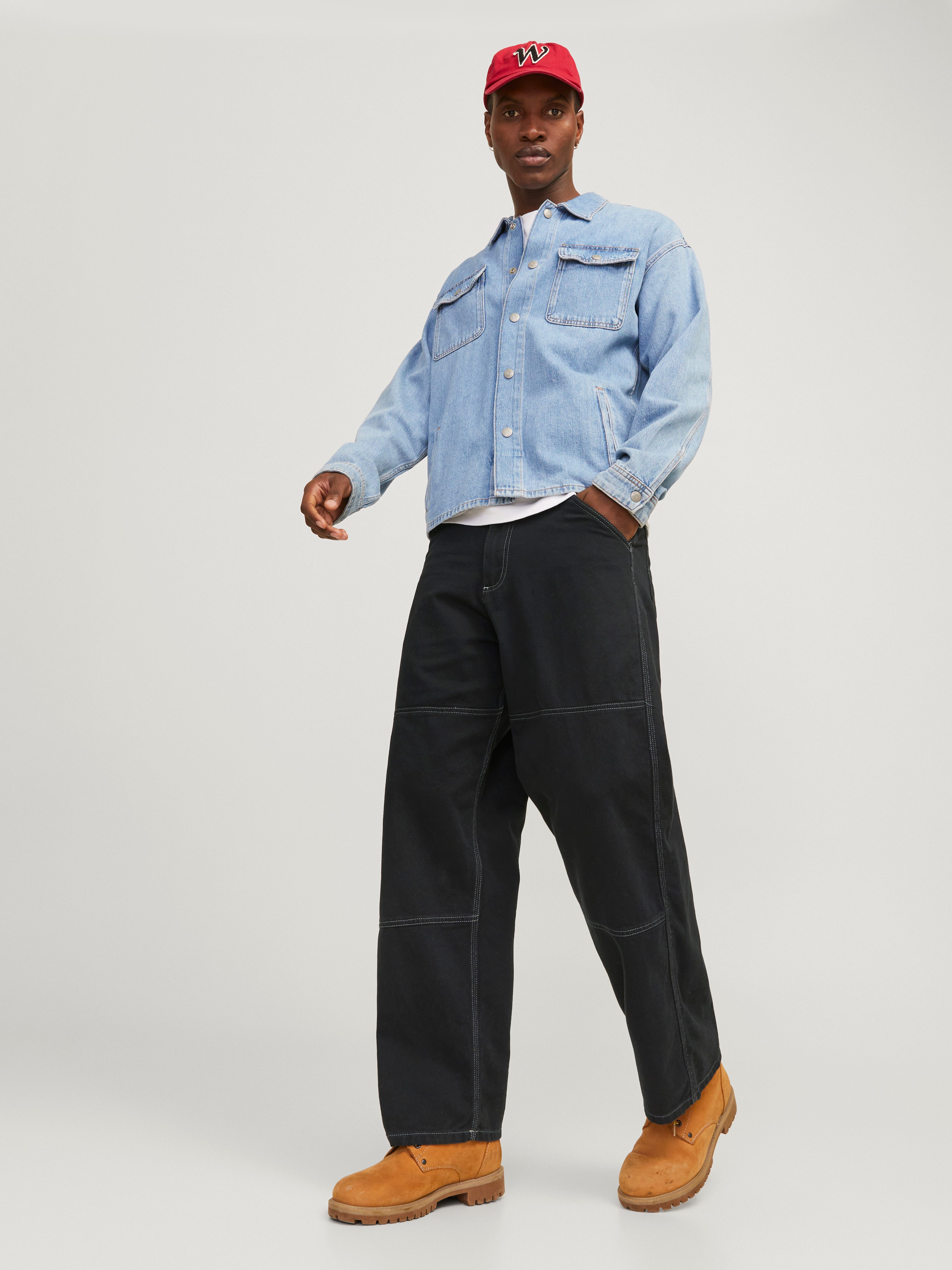 Jack & Jones Bootcutbroek JPSTOWEN CONTRAST PANEL PANTS SN