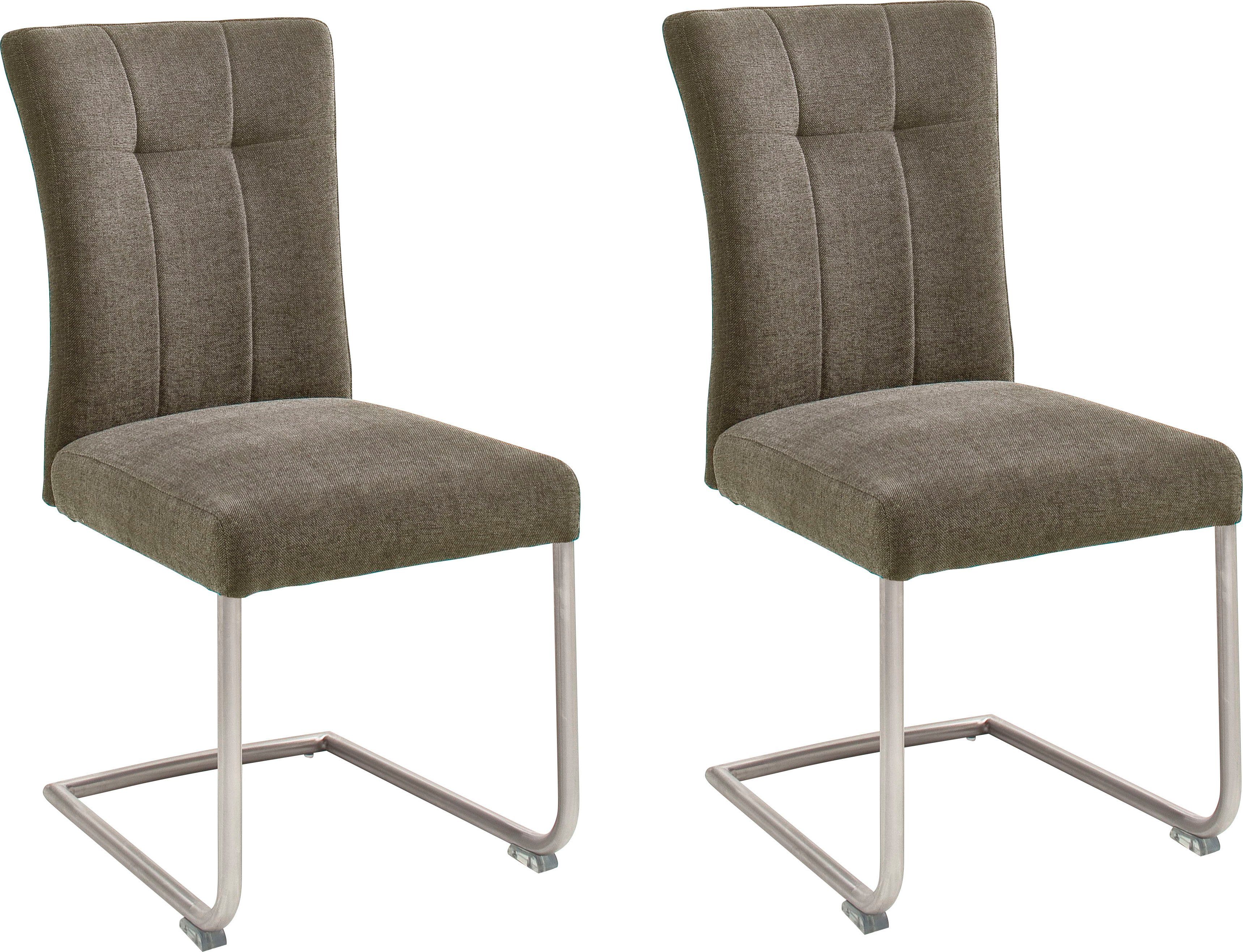 MCA furniture Vrijdragende stoel Calanda Eetkamerstoel aqua clean bekleding, nosag vering, belastbaar tot 120 kg (set, 2 stuks)