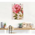 artland artprint harmonieuze rozen in vele afmetingen  productsoorten -artprint op linnen, poster, muursticker - wandfolie ook geschikt voor de badkamer (1 stuk) roze