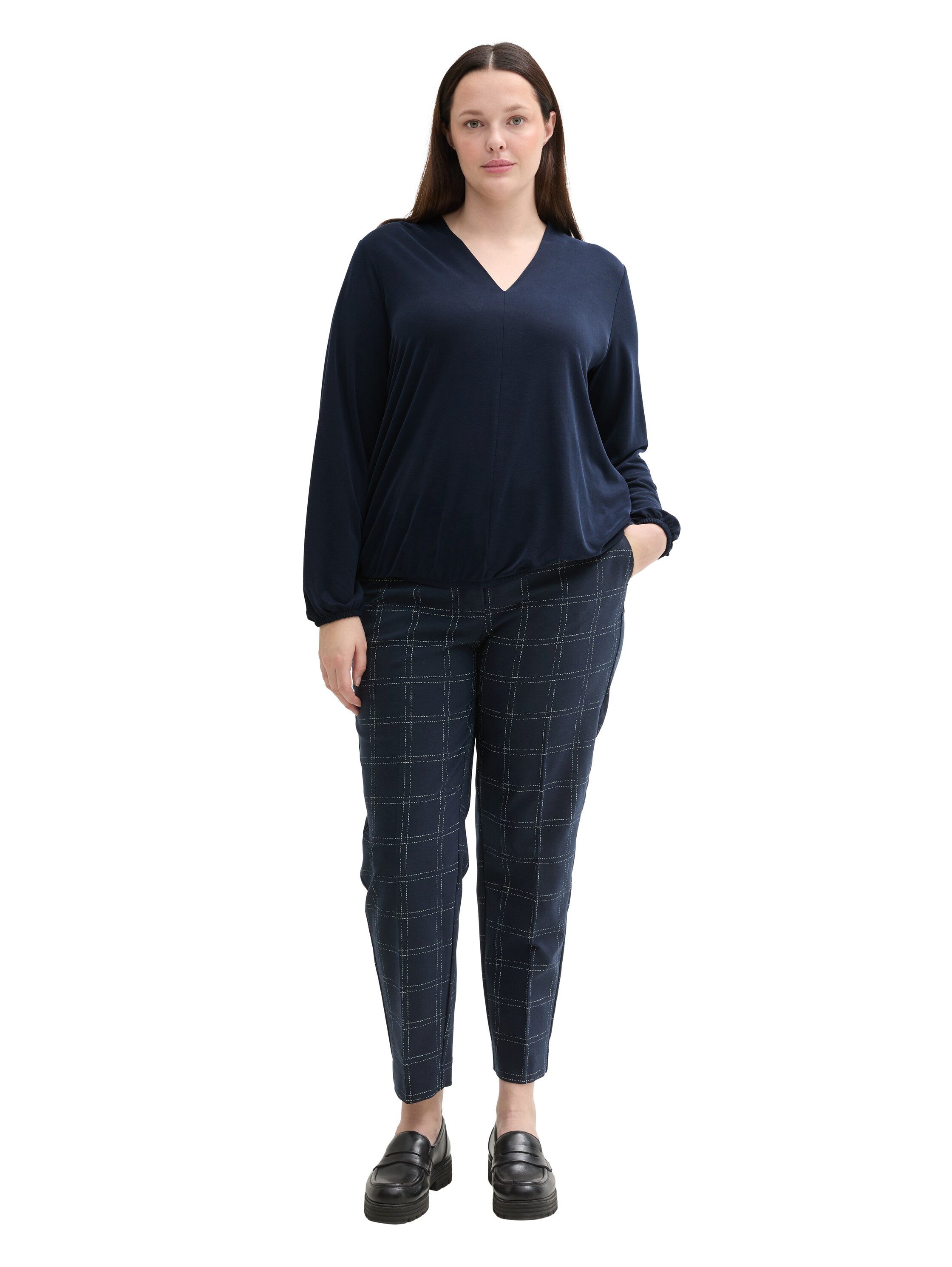 TOM TAILOR MY TRUE ME Shirt met lange mouwen met v-hals