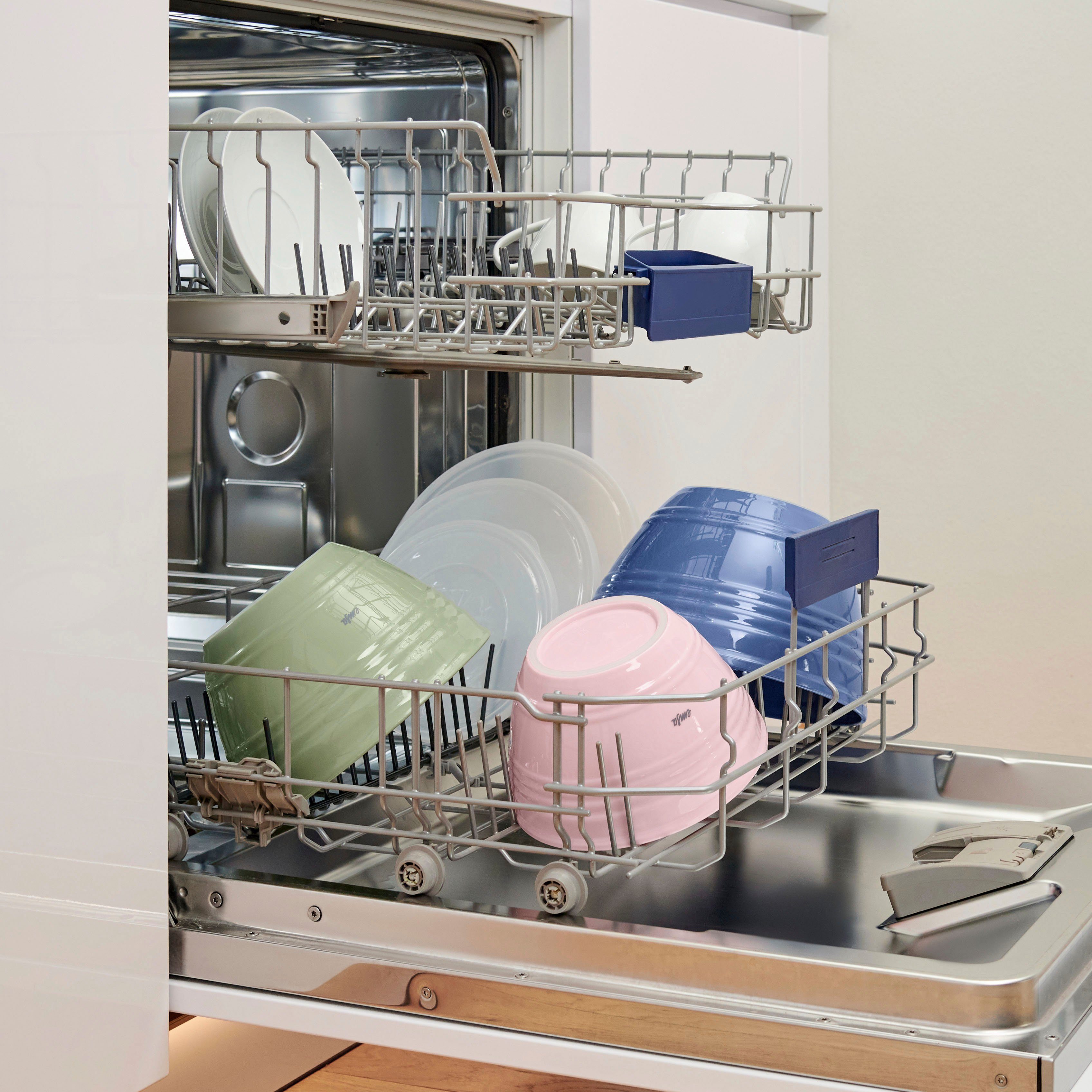Emsa Mengkom K325S3 Prep&Bake conserverende deksel, antislip bodem, schenktuit 1,7, 2,75, 4,15 l (3-delig)
