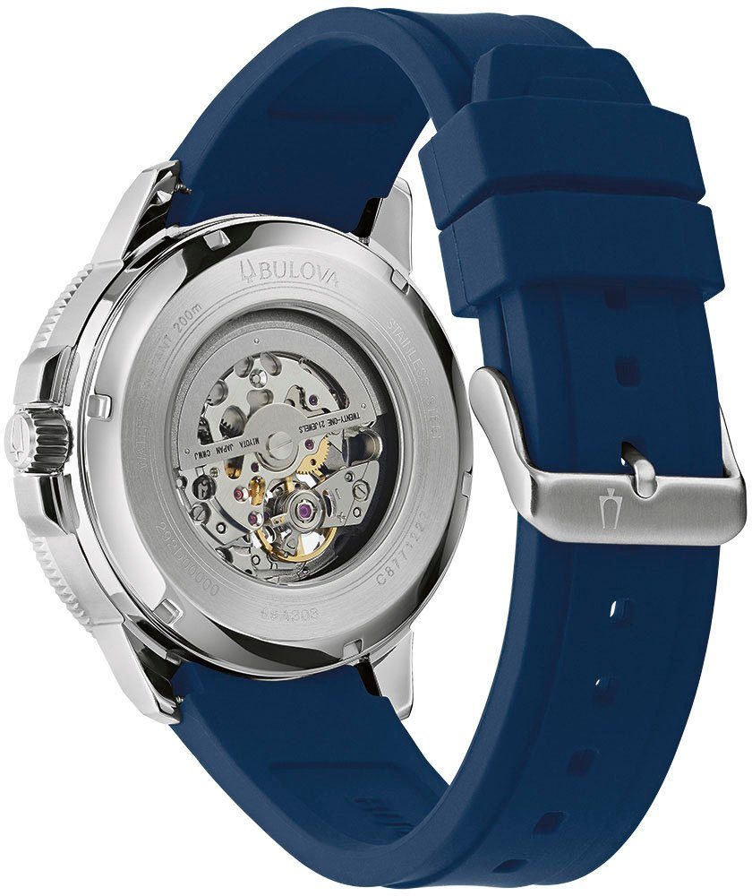 Bulova Automatisch horloge Marine Star Automatic Horloge, herenhorloge, siliconen band, waterdicht tot 20 bar