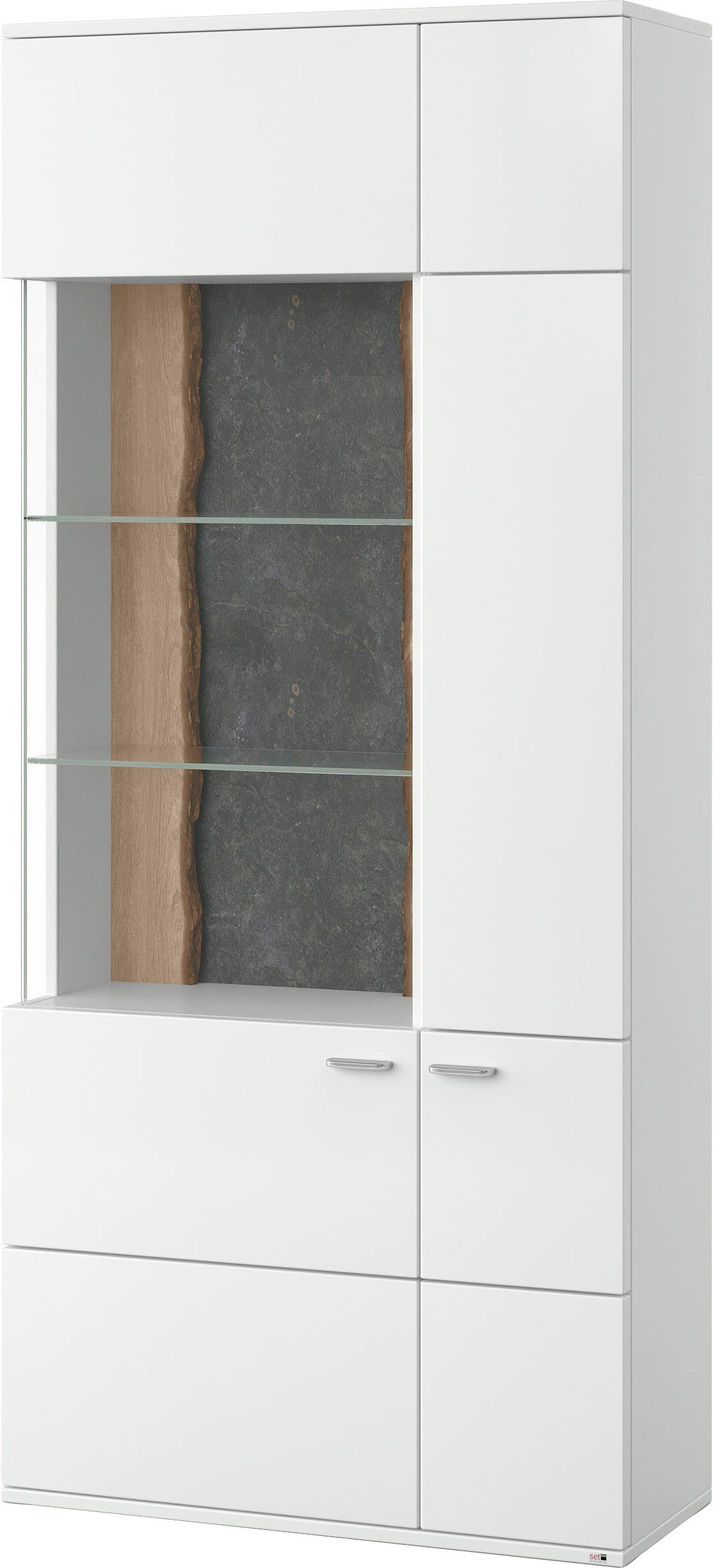 set one by Musterring Vitrinekast Tacoma Type 05/06, hoogte 207,4 cm, met getinte glasdeur