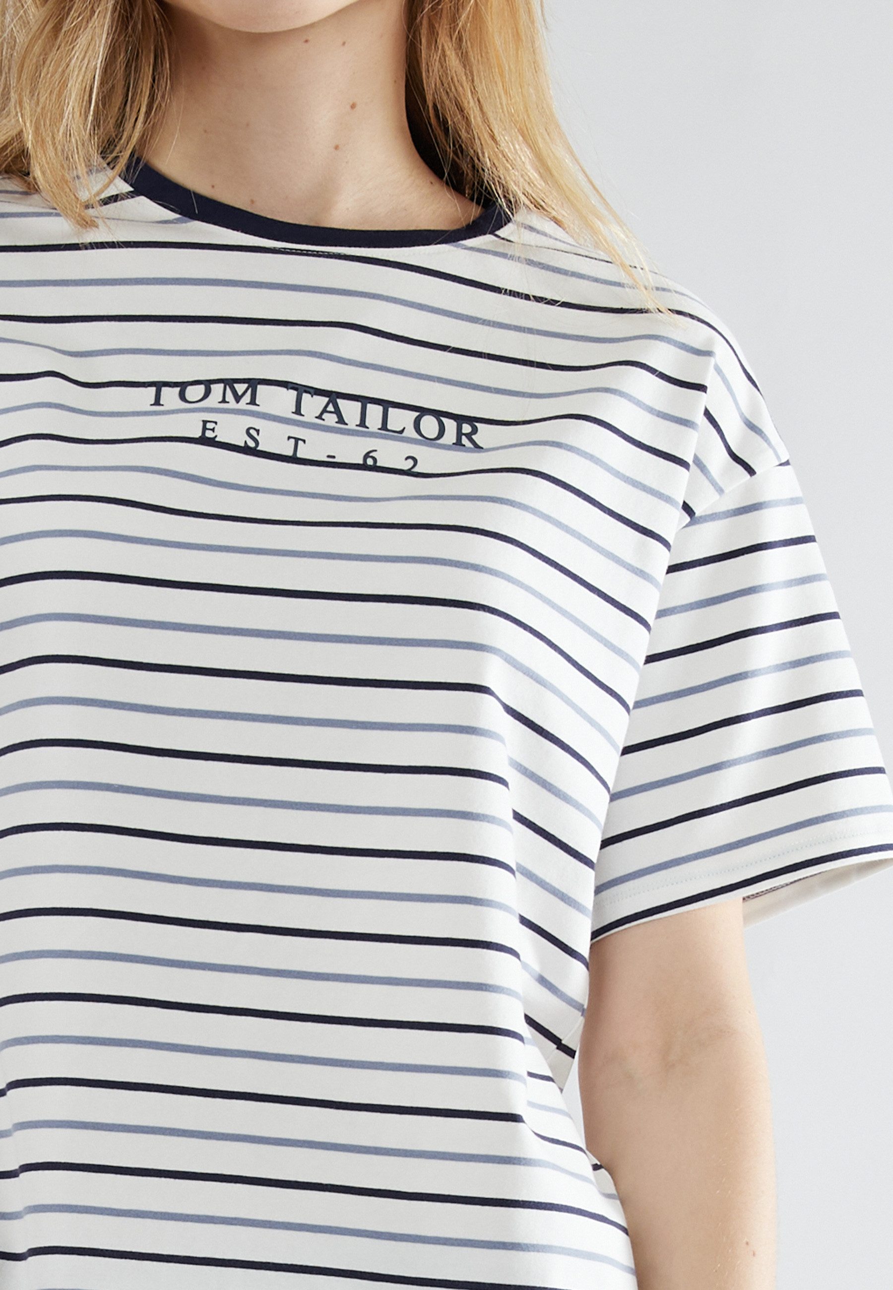 Tom Tailor Shortama Zaria Tijdloos trendy streepdesign (2-delig)