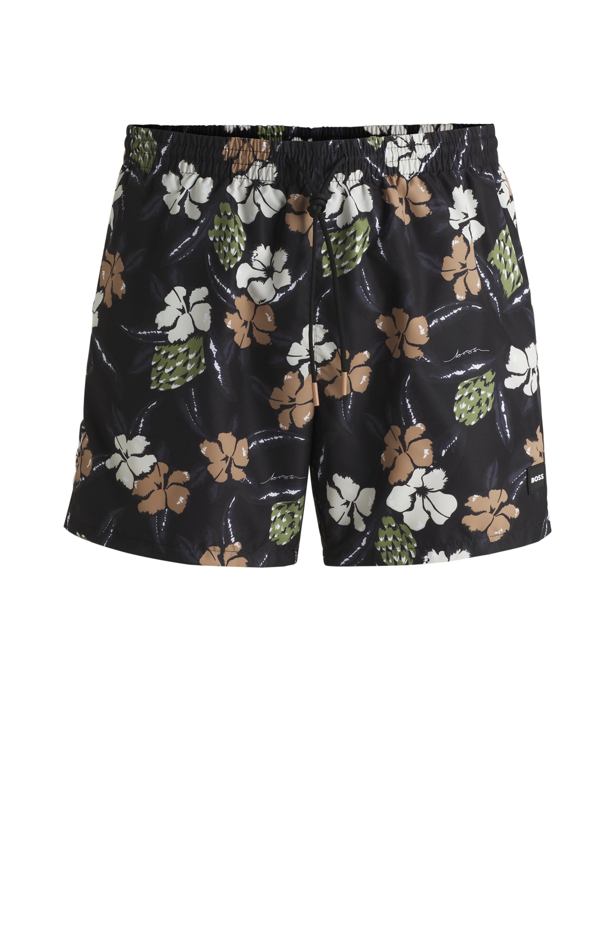 BOSS Zwemshort Piranha met kleurrijke all-over print