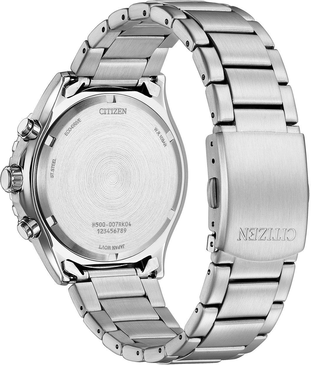 Citizen Chronograaf AT2560-84L Polshorloge, herenhorloge, solar, stopwatchfunctie, roestvrijstalen band