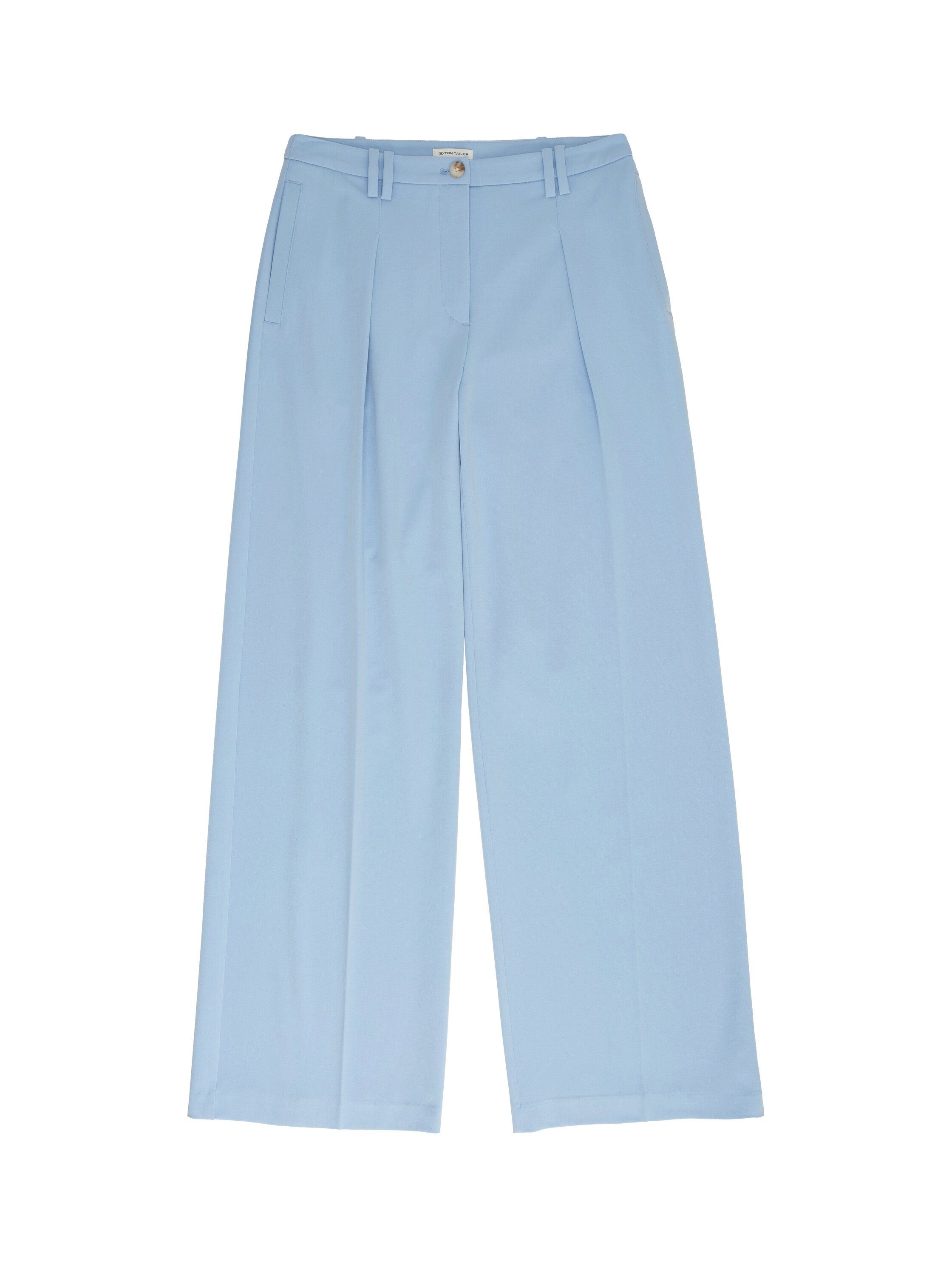 Tom Tailor Bandplooibroek Lea Wide Leg met wijde pijpen