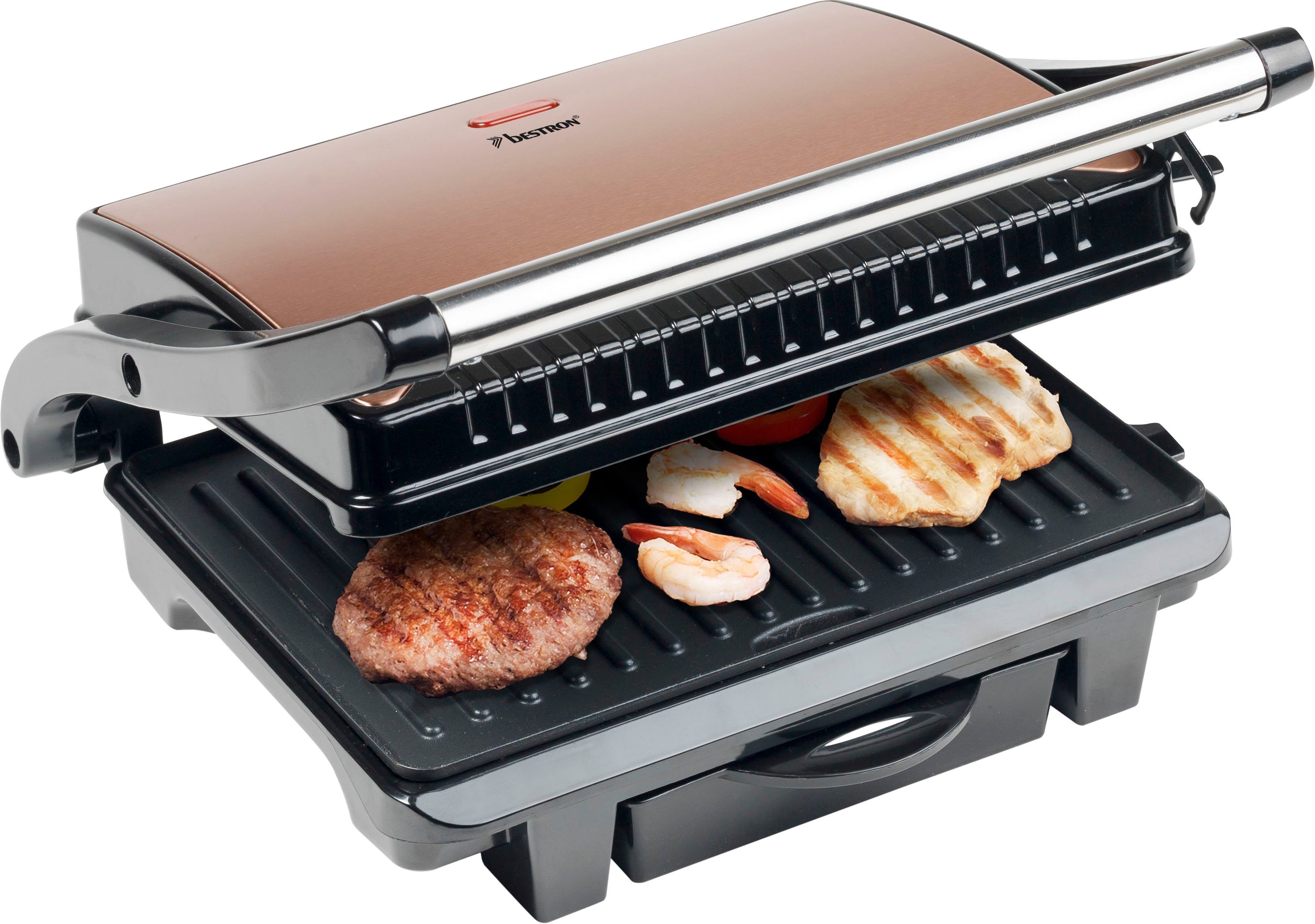 bestron Contactgrill ASW113CO ook als sandwich-/panini-contactgrill inzetbaar