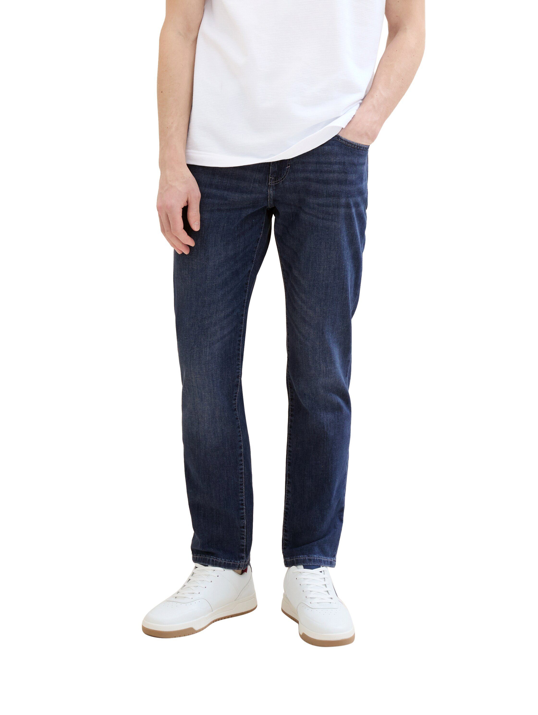Tom Tailor Regular fit jeans Josh met merk-badge op de achterkant heren straight jeans maat 31 blauw