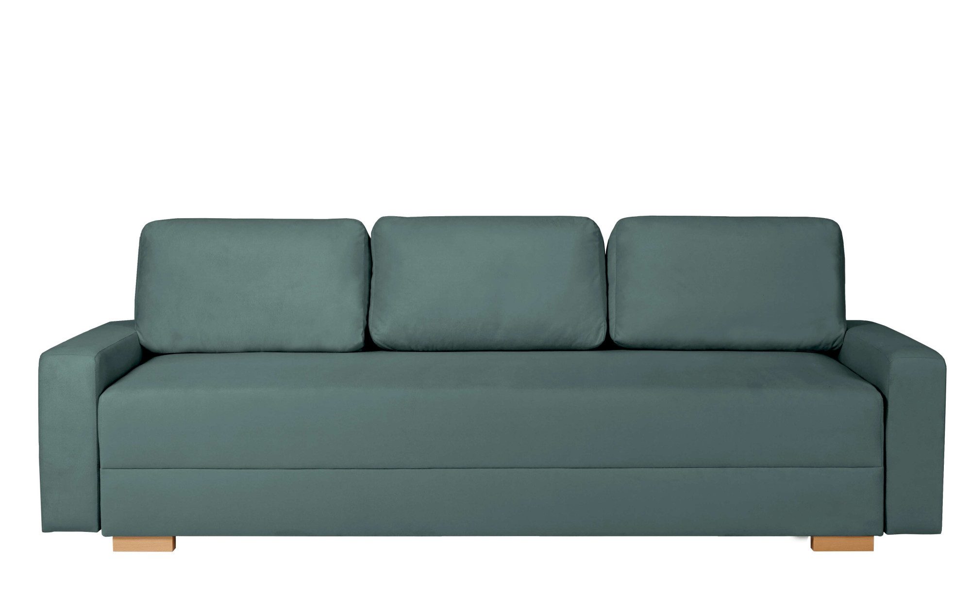 INOSIGN 3-zitsbank SHERIDIAN slaapbank met bedlade, in fijncord en velvet met golvende ondervering, moderne bekleding, b/h/d 225/94/80