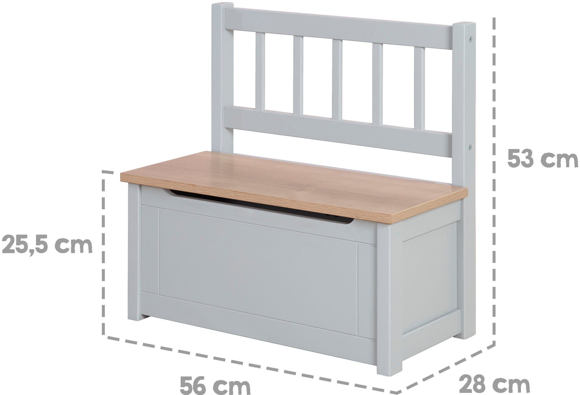 Roba® Kistbank Woody, ecru & taupe