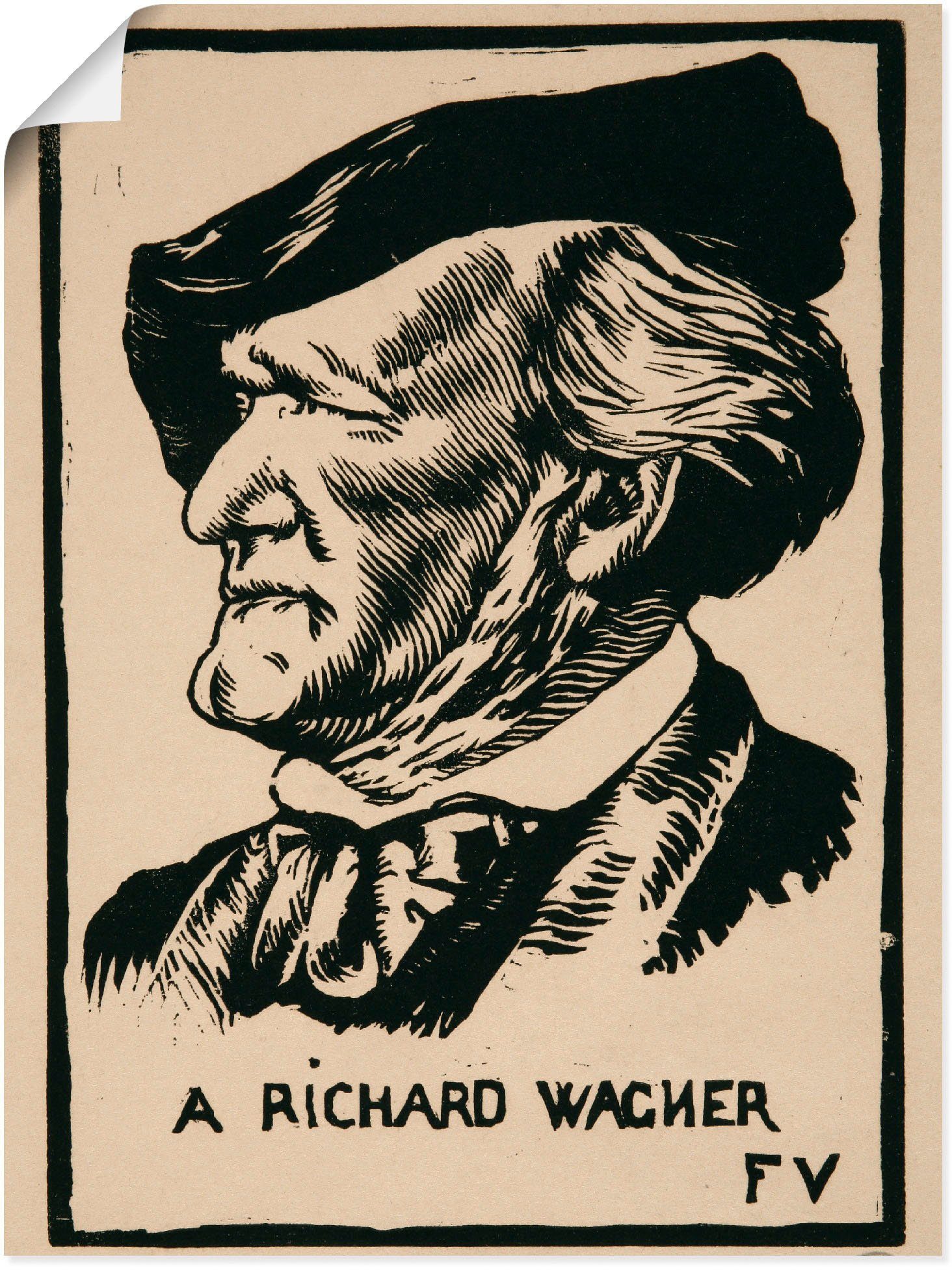 Artland Artprint Een Richard Wagner. 1891 in vele afmetingen & productsoorten -artprint op linnen, poster, muursticker / wandfolie ook geschikt voor de badkamer (1 stuk)