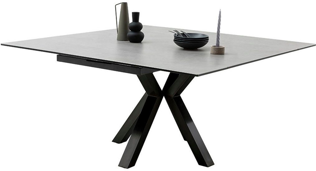 MCA furniture Eettafel PALLINI uitschuifbare tafel 90-150 cm Keramiek, metaal, lengteschuif, uittrekbaar, tafelblad 13 mm