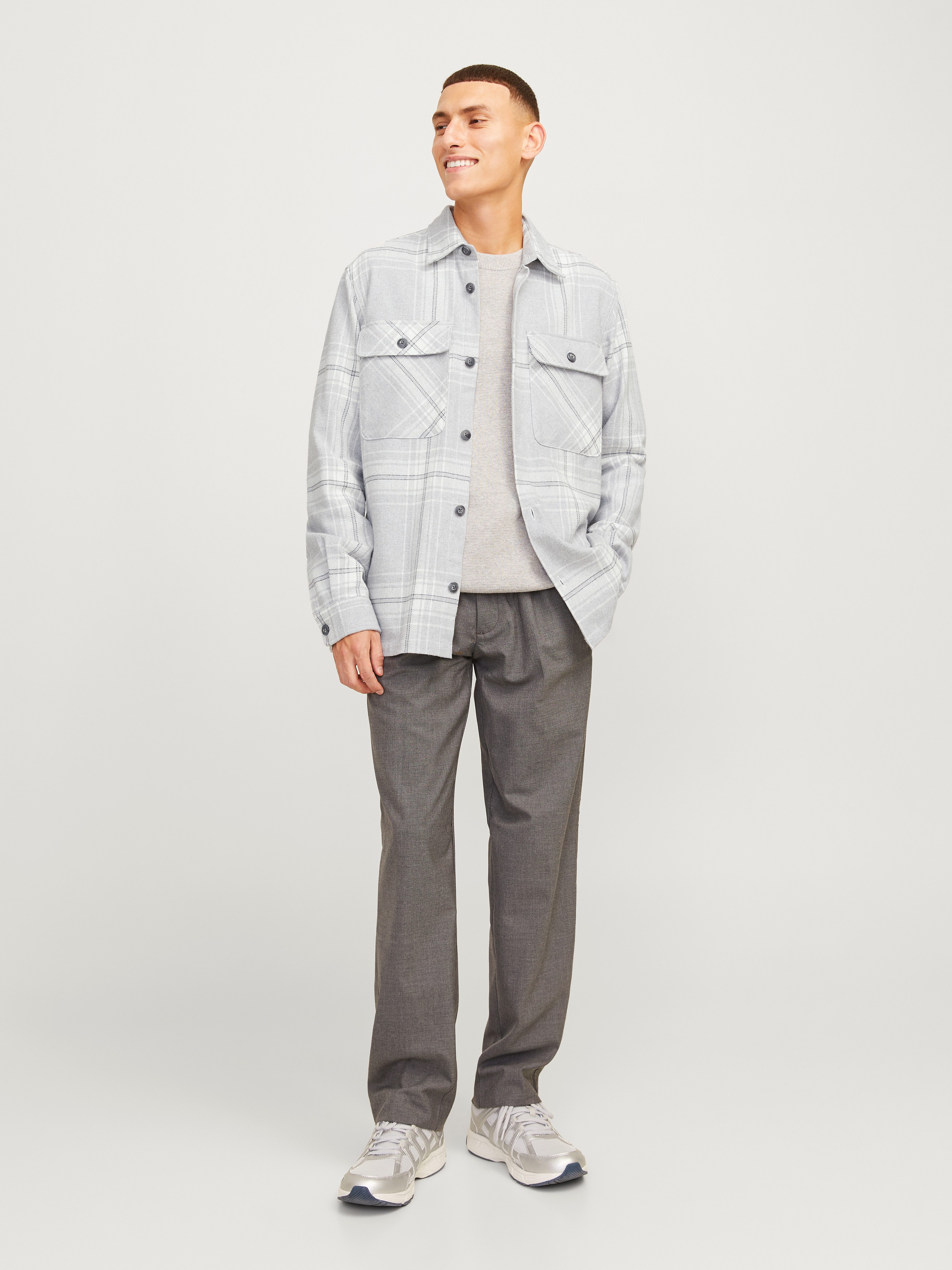 Jack & Jones Overhemd met lange mouwen JPRRAYMOND MELANGE CHECK LS OVERSHIRT SN
