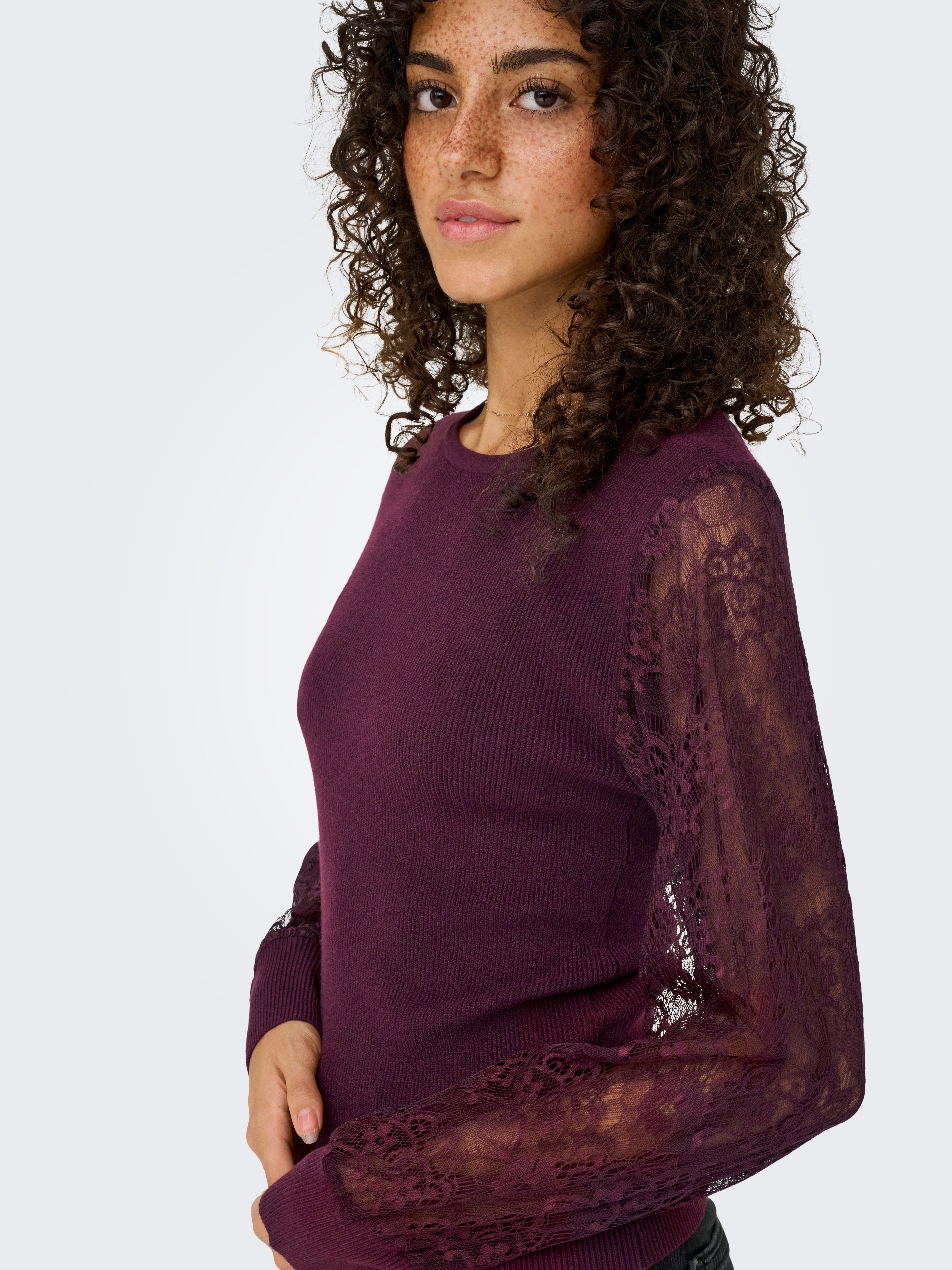 Only Trui met ronde hals ONLPERRY LIFE LS MIX O-NECK KNT