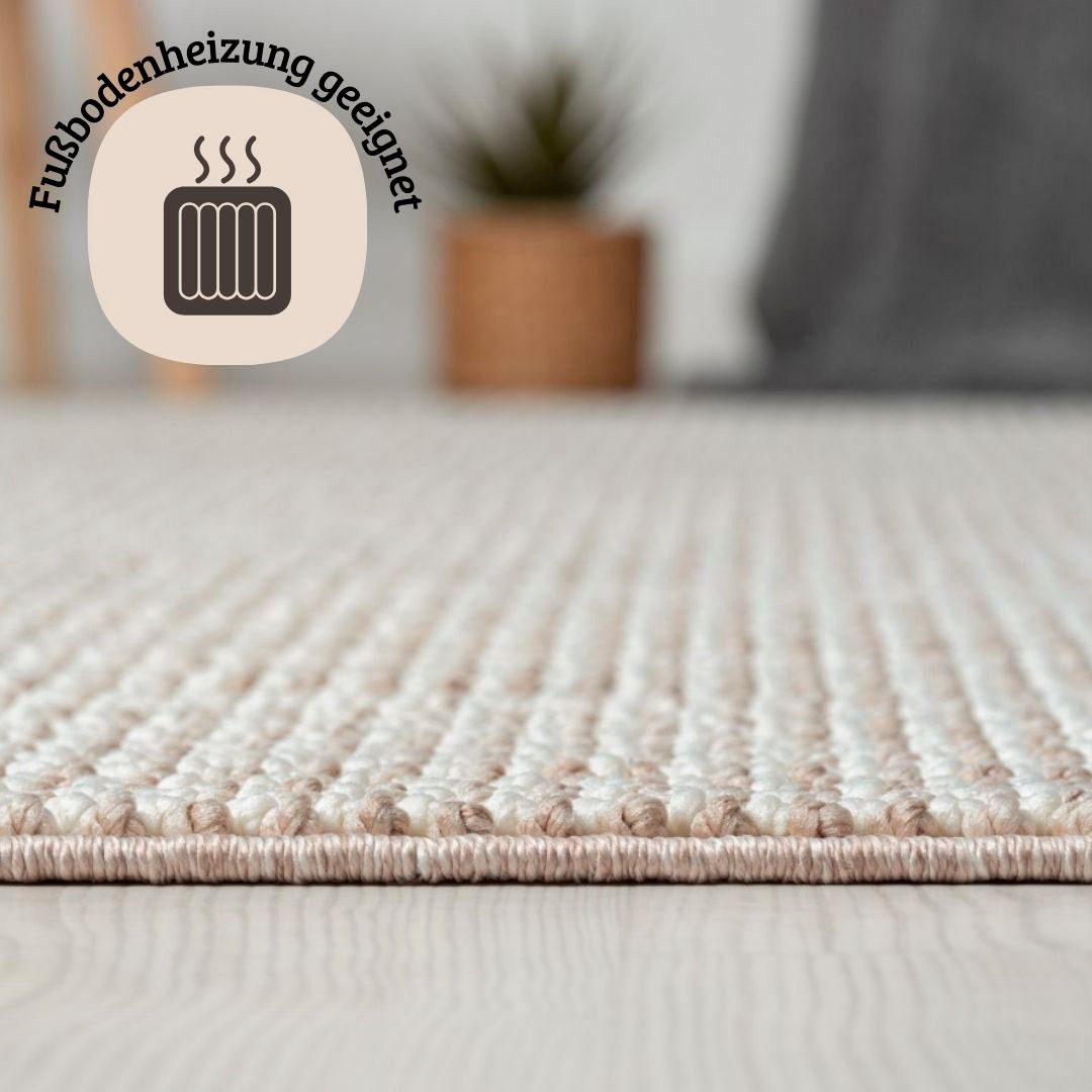my home Vloerkleed Vals Uni-kleuren, gemêleerd, sisal-look, ook in rond verkrijgbaar, met franjes