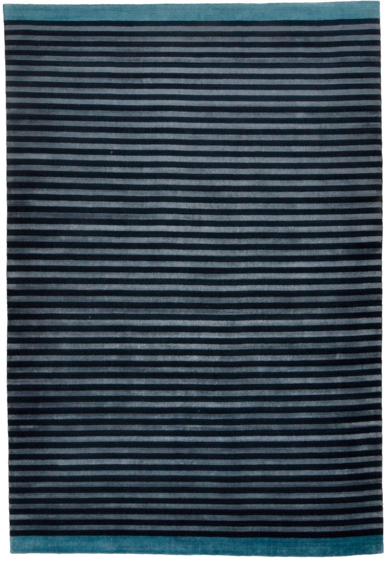 THEKO Vloerkleed Miami 3286 Handgeweven vloerkleed, gestreept, met de hand geweven, van viscose & wol